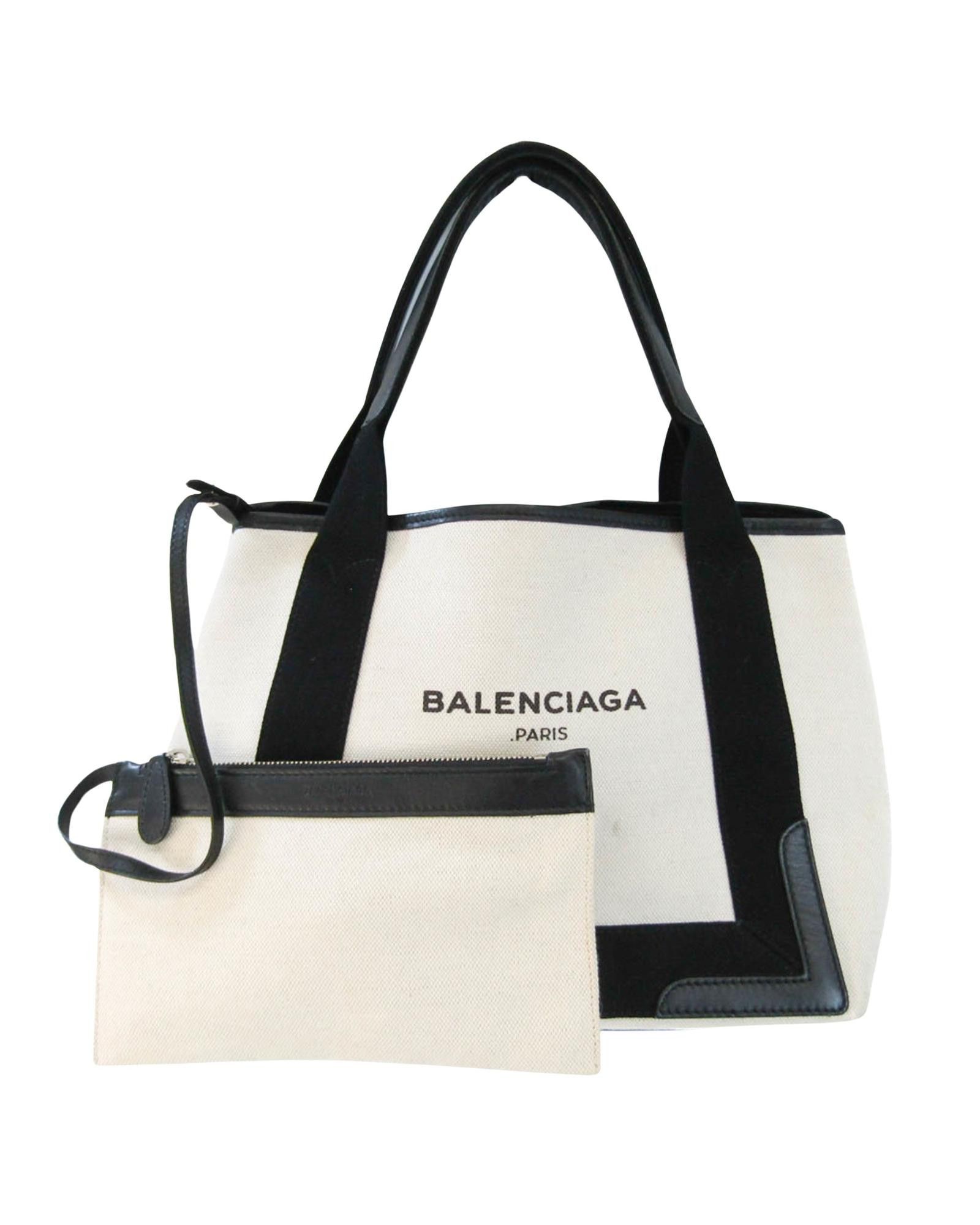 image of Classic Canvas Handbag With Pouch By Balenciaga in White, Women's