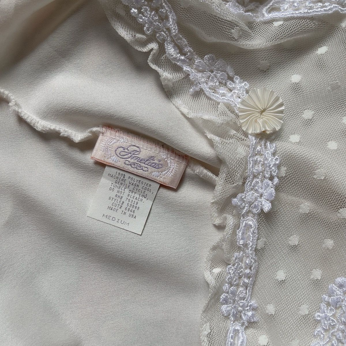 Vintage Vintage 1990s Ivory Satin Camisole (S–M) Size M / US 6-8 / IT 42-44 - 5 Thumbnail