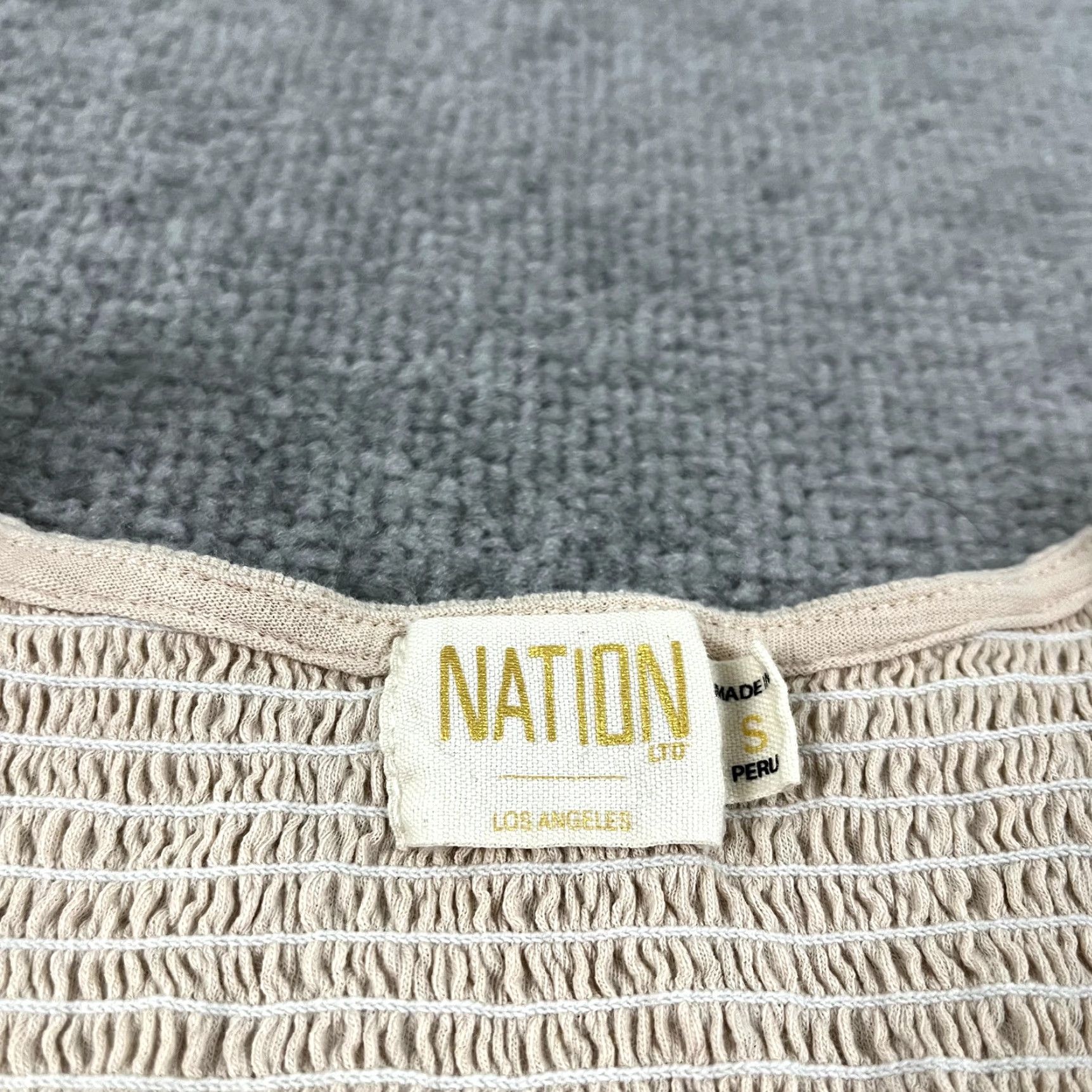 Nation LTD NATION LTD Top Womens Small Brown Abigail Festival Tee Puff Shoulder Long Sleeve Shirt Ladies Small Brown Puff Sleeve Casual Tee Size S / US 4 / IT 40 - 2 Thumbnail
