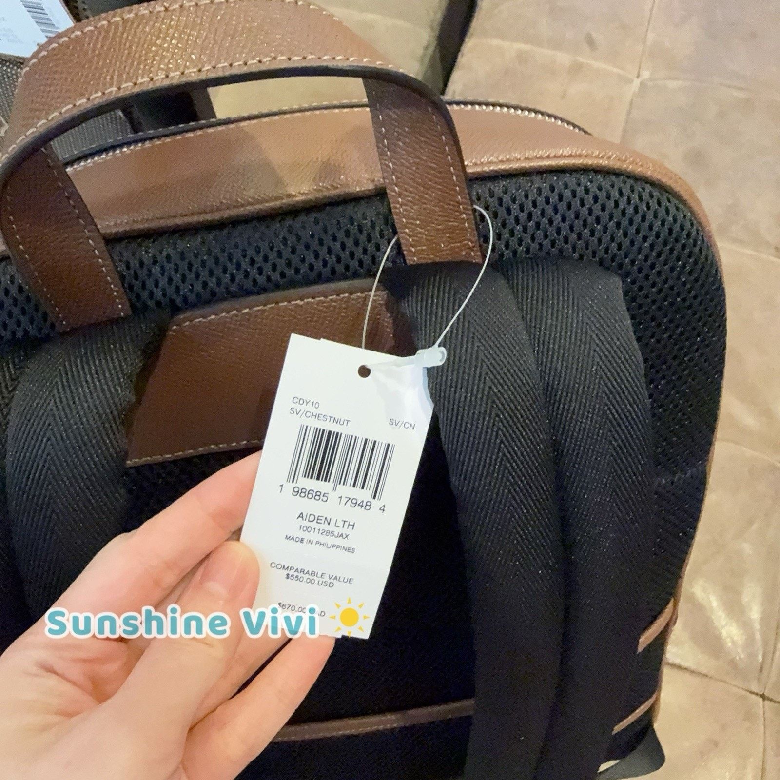 Coach NWT Coach Aiden Backpack leather CDY10 Silver CHESTNUT Size ONE SIZE - 5 Thumbnail