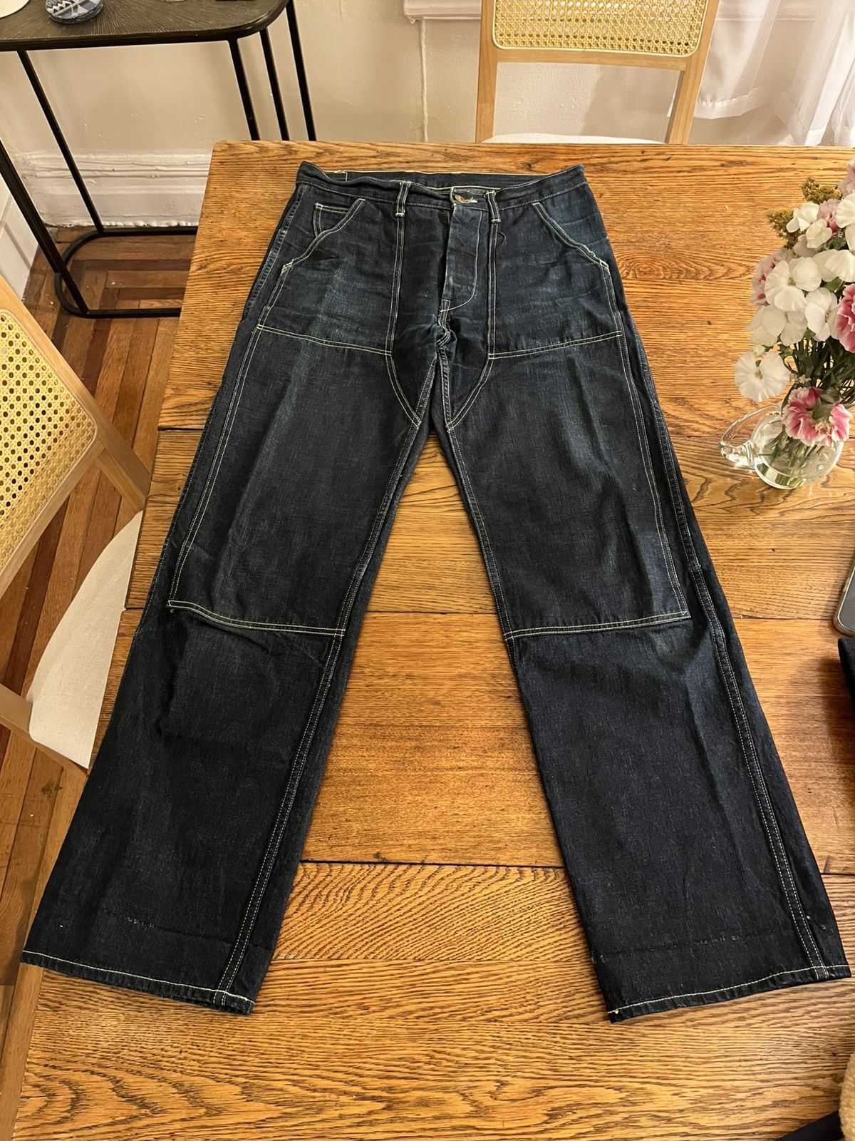 The Real McCoy's The Real McCoy’s 8 Hour Union Double Knee Denim Trousers Size US 32 / EU 48 - 1 Thumbnail