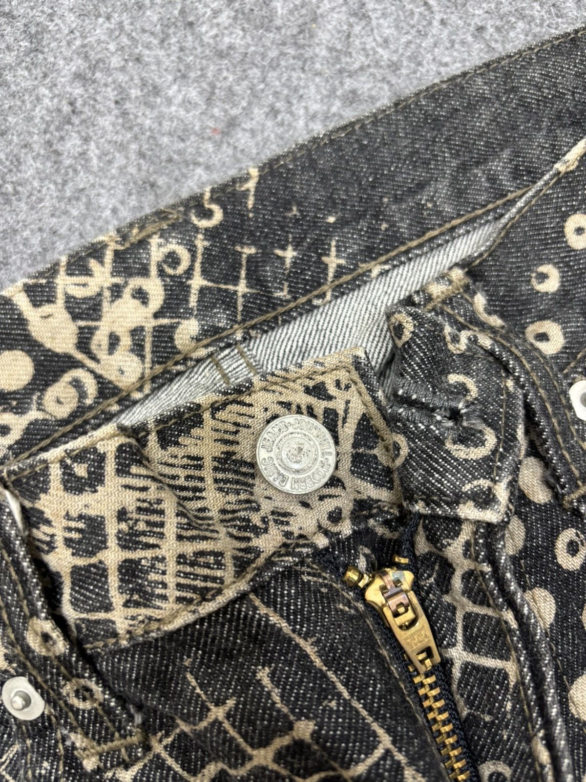 Japanese Brand 💥Very Rare💥Vtg Johnbull Boot Stomp Full Print Denim F670 Size US 28 / EU 44 - 8 Thumbnail