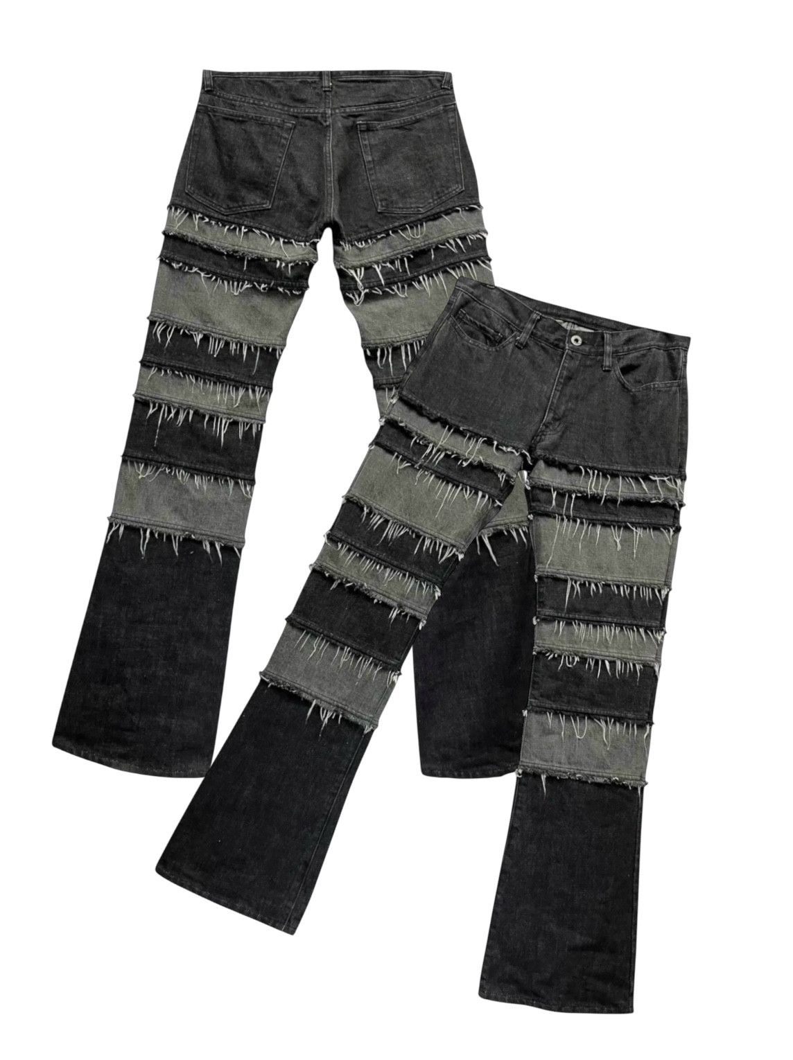 Japanese Brand FYE🔥Released Hem Panel Hagi Patchwork Vintage Flare Denim🔥 Size US 30 / EU 46 - 1 Thumbnail