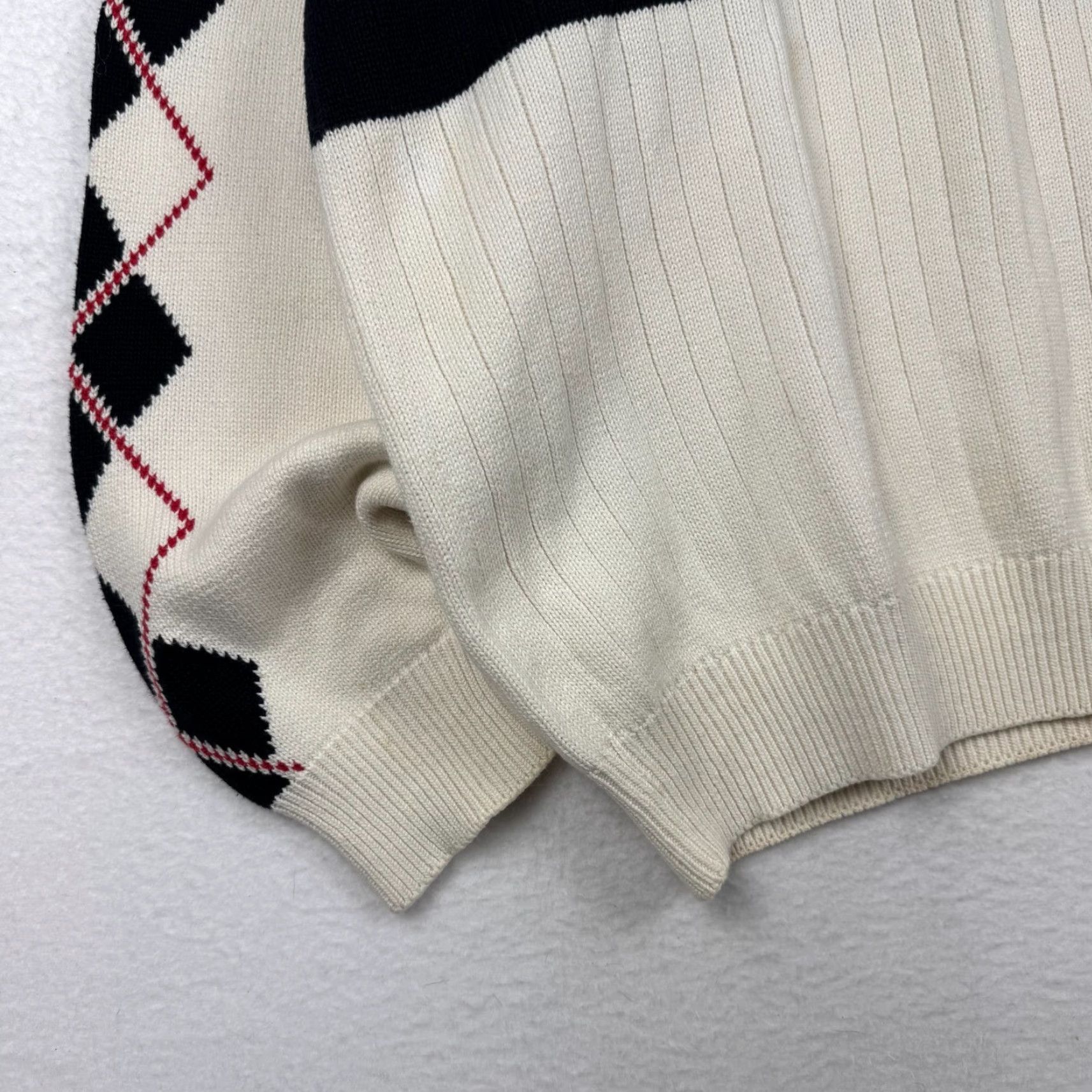 Tommy Hilfiger VINTAGE Tommy Hilfiger Golf Sweater Men's XL Striped Argyle Knit Crew Neck Pullover Size US XL / EU 56 / 4 - 3 Thumbnail