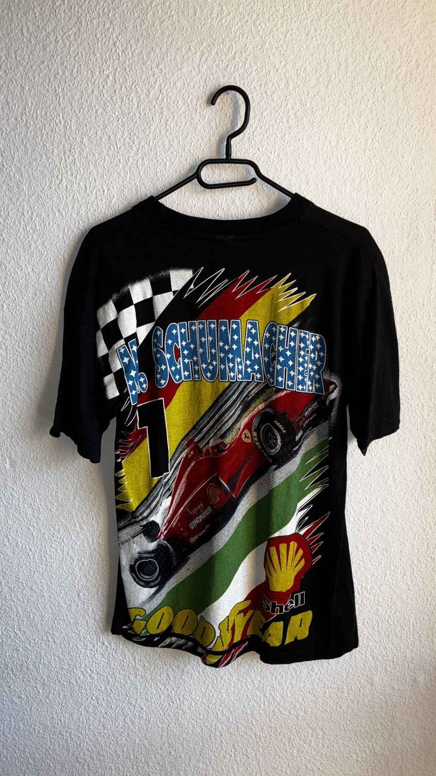 Formula 1 VTG Y2K Michael Schumacher Ferrari F1 Racing Style Size US M / EU 48-50 / 2 - 2 Thumbnail