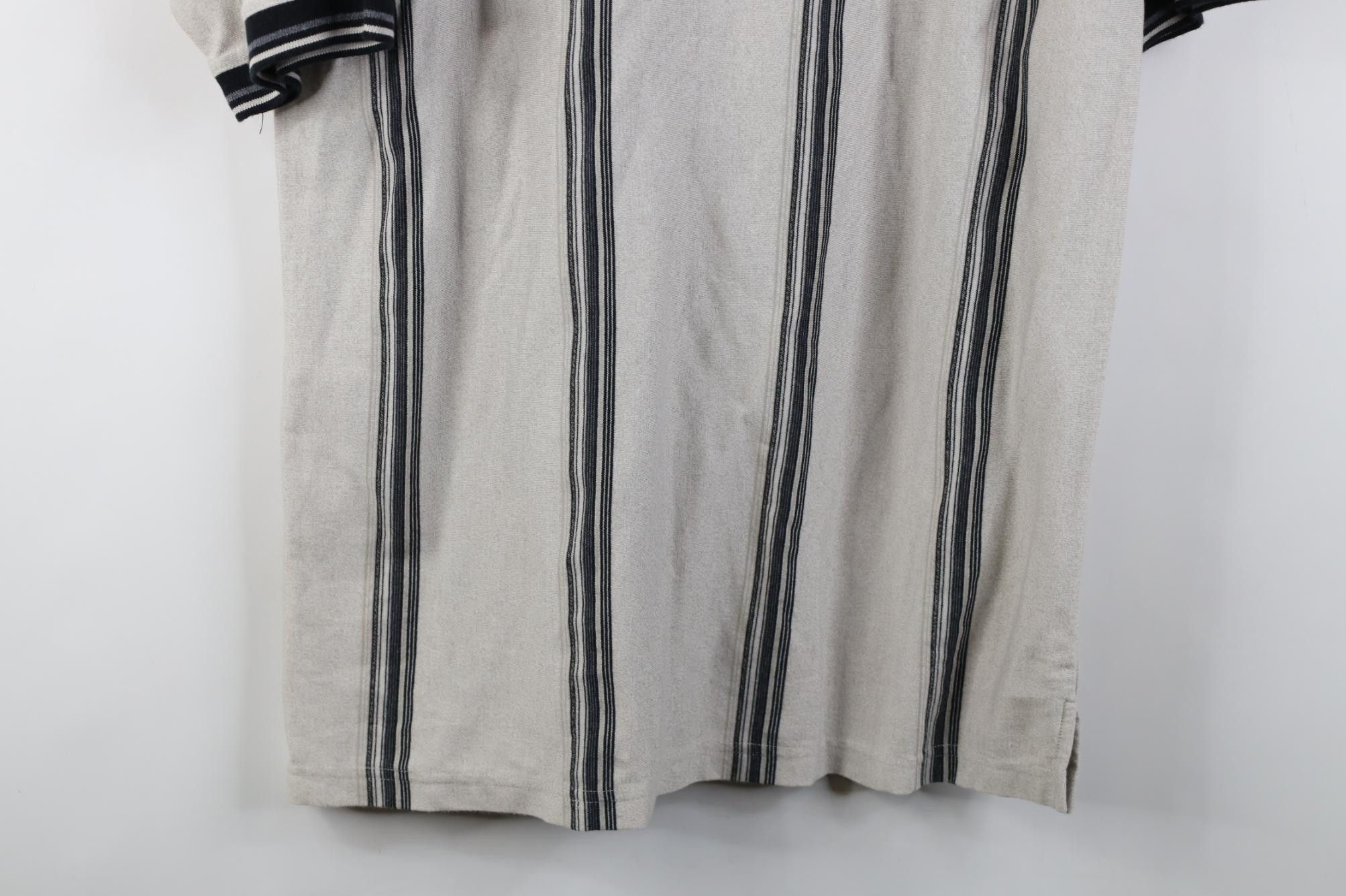 Vintage Vintage 90s Streetwear Striped Knit Collared Golf Polo Shirt Size US L / EU 52-54 / 3 - 11 Thumbnail