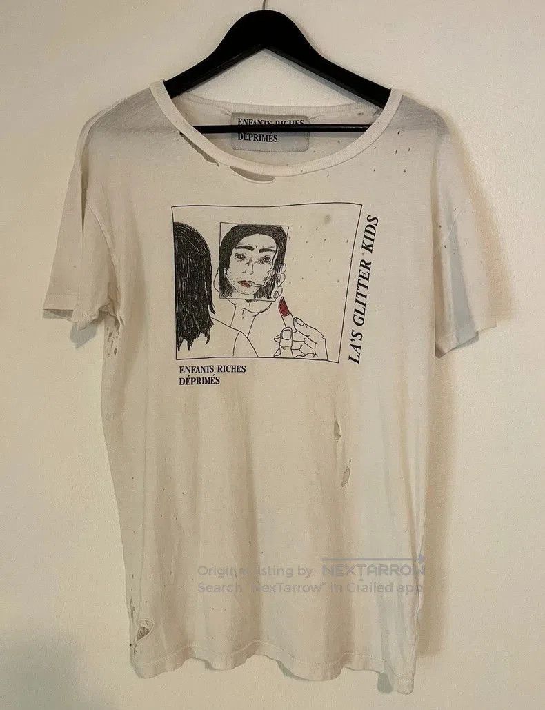 Enfants Riches Deprimes Children’s Lipstick Print Short Sleeve Shirt. Size US M / EU 48-50 / 2 - 2 Thumbnail