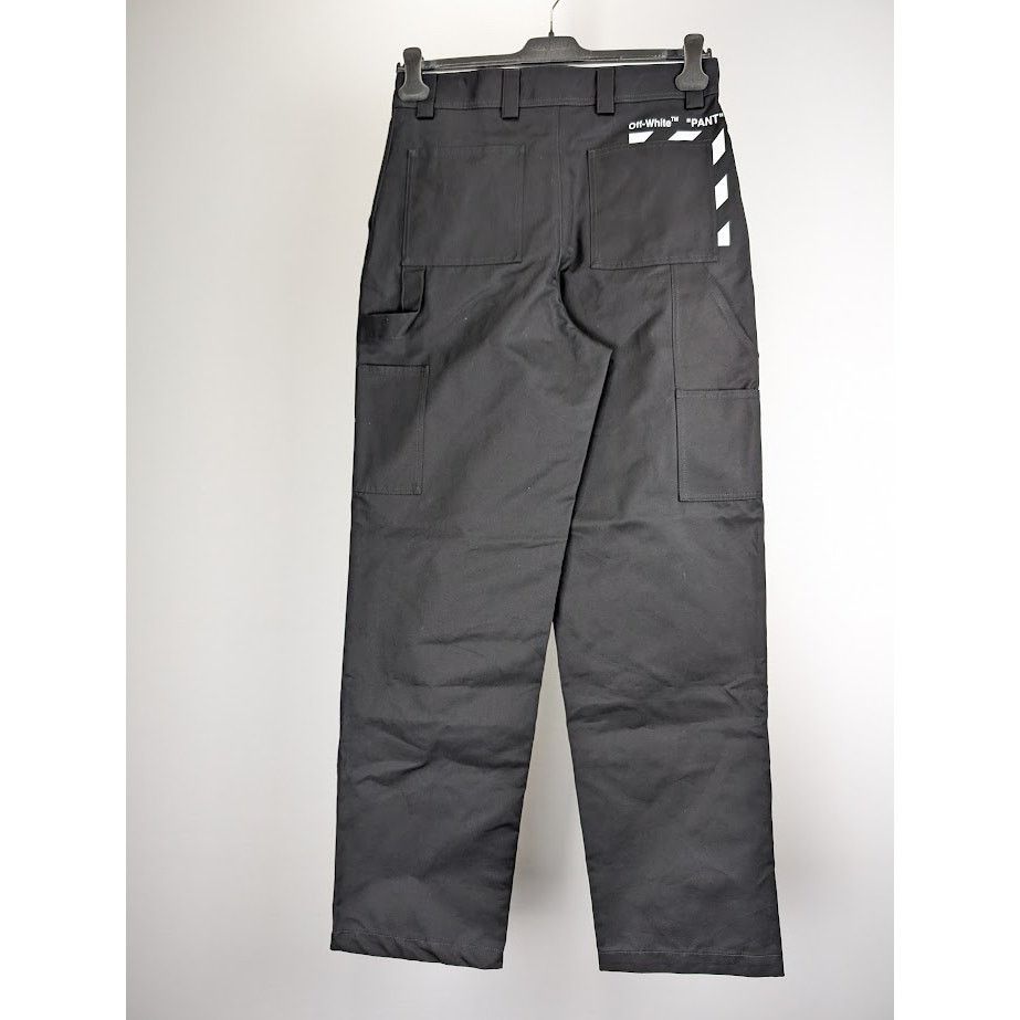 Off-White o1rshd1 Diag Pkt Carpenter Pant in Black/White Size US 30 / EU 46 - 1 Thumbnail
