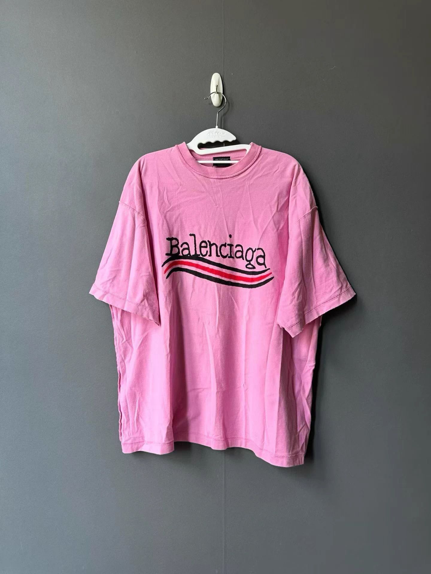 balenciaga pink short sleeve t-shirts
