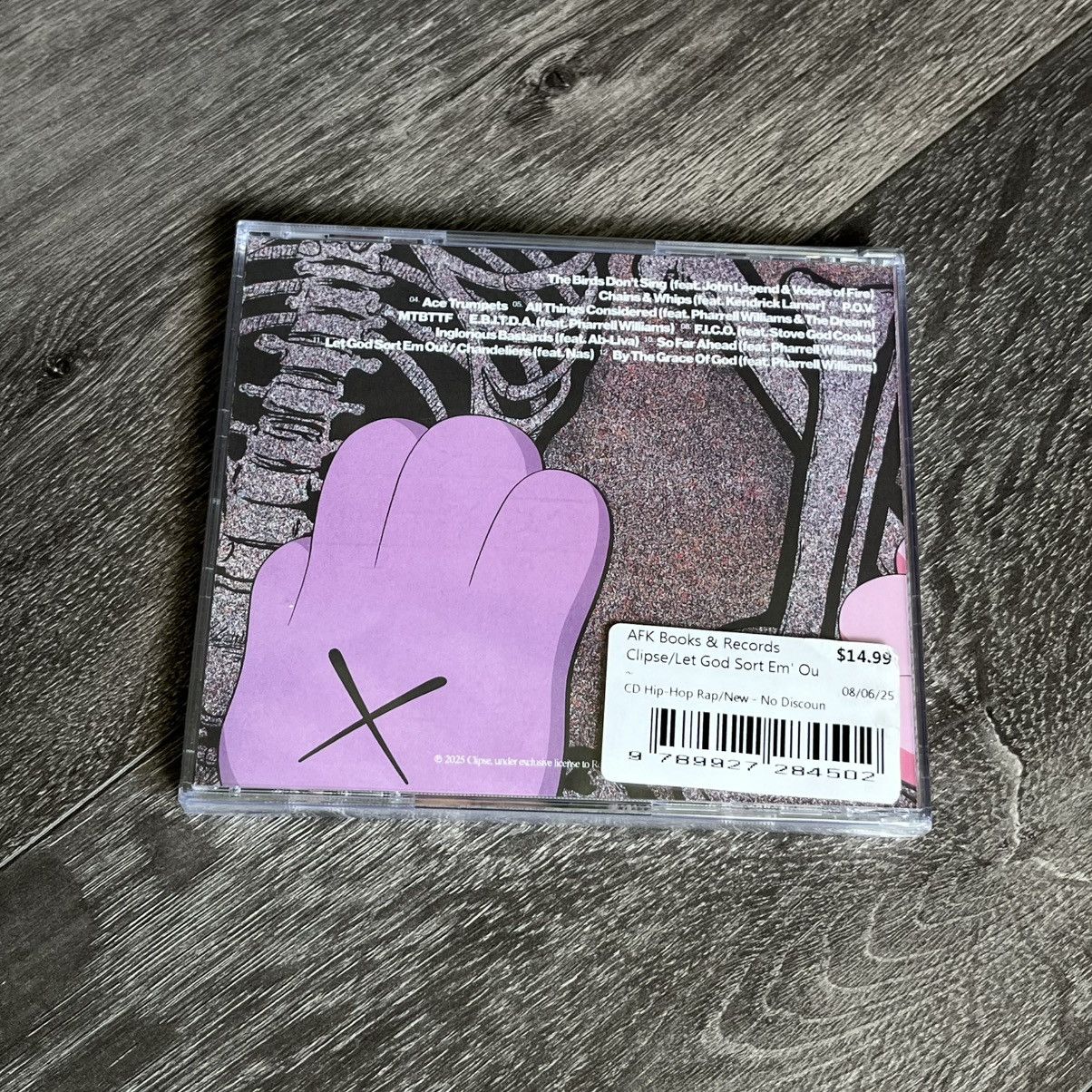 Kaws Clipse - Let God Sort Em’ Out Autographed Signed CD New Size ONE SIZE - 2 Thumbnail
