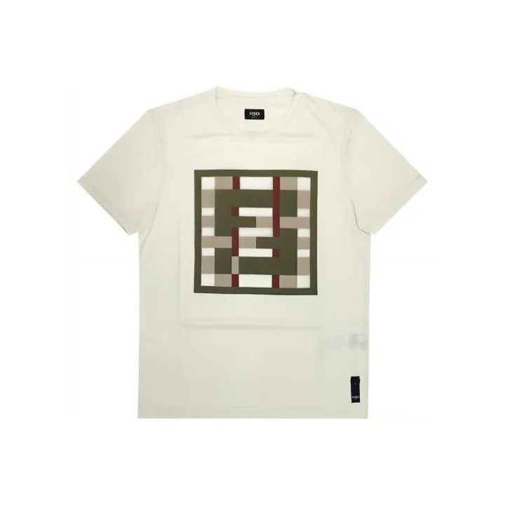 Fendi Fendi Geometric Pattern Cotton T-Shirt for Men 0079 Size US S / EU 44-46 / 1 - 1 Thumbnail