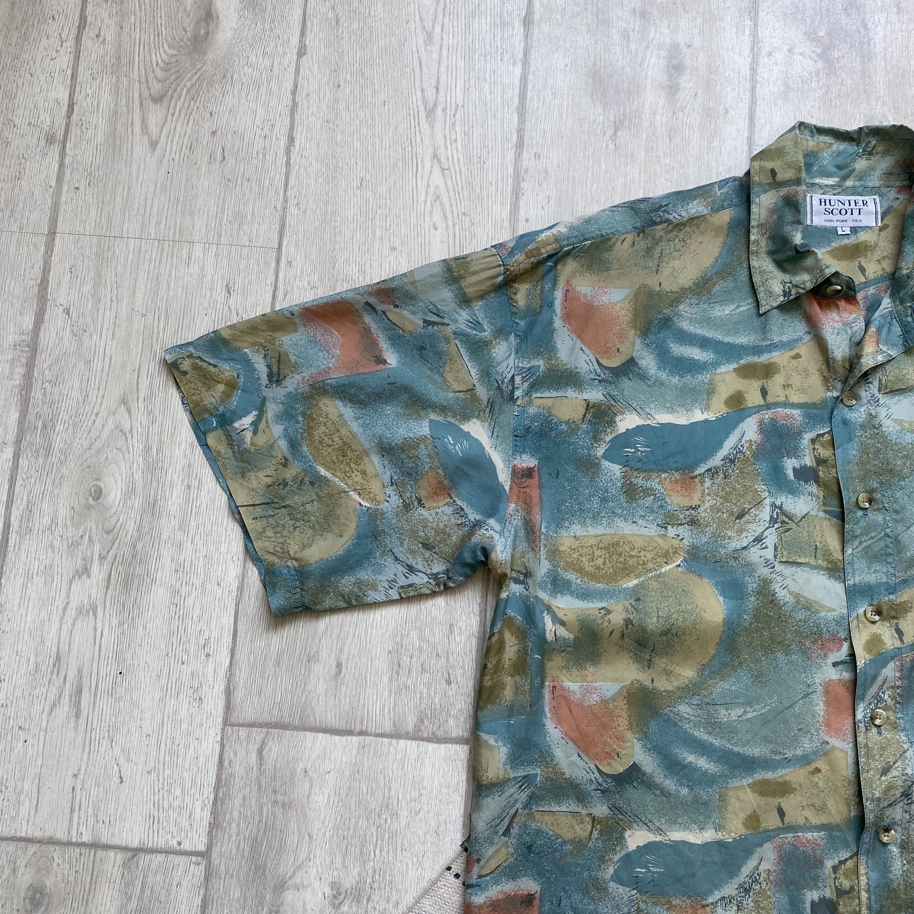 Pierre Cardin Vintage 80s Christian Dior style Silk Shirt Oldmoney Size US L / EU 52-54 / 3 - 5 Thumbnail