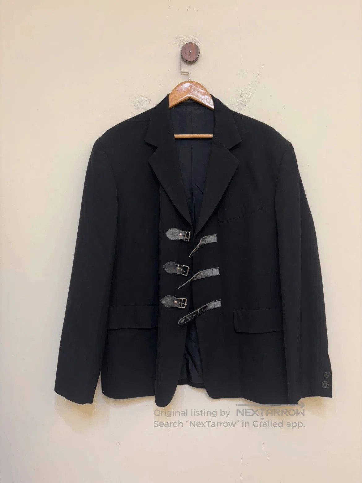 Yohji Yamamoto Yohji Yamamoto Pour Homme 91SS Leather Belt Jacket. Size US M / EU 48-50 / 2 - 1 Thumbnail
