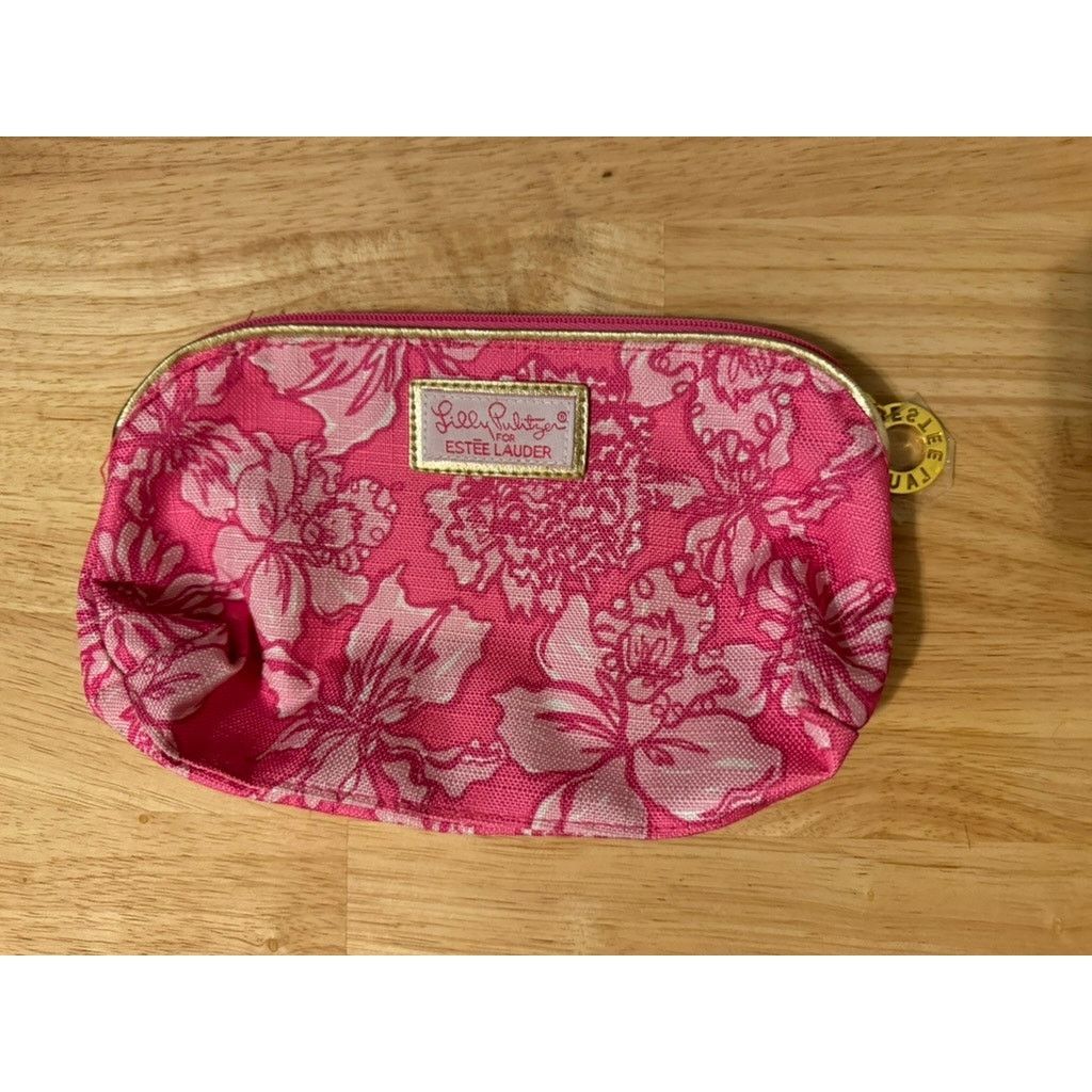 Lilly Pulitzer Lilly Pulitzer Pink Floral Cosmetic Makeup Bag Pouch, New Size ONE SIZE - 1 Thumbnail