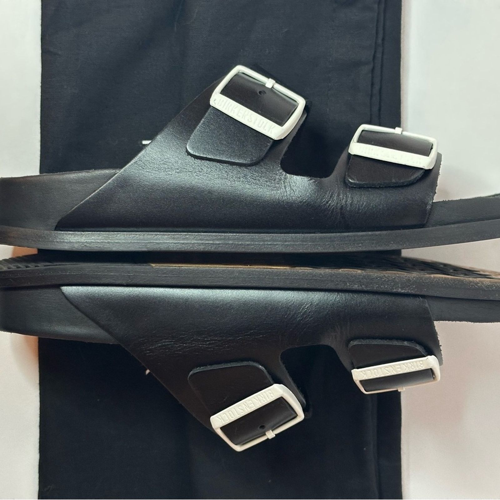 Birkenstock Arizona Leather Double-Buckle Sandals Slides EU 38 US W7 M5 Size US 7 / IT 37 - 3 Thumbnail