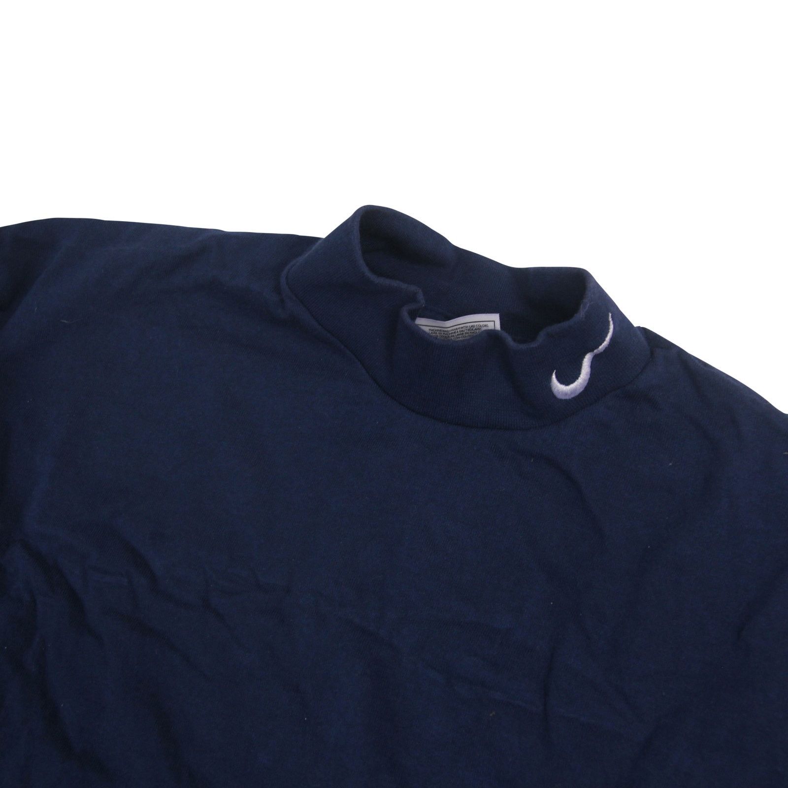 Nike × Vintage Vintage Nike Small Swoosh Mock Neck Long Sleeve Shirt Size US L / EU 52-54 / 3 - 2 Thumbnail
