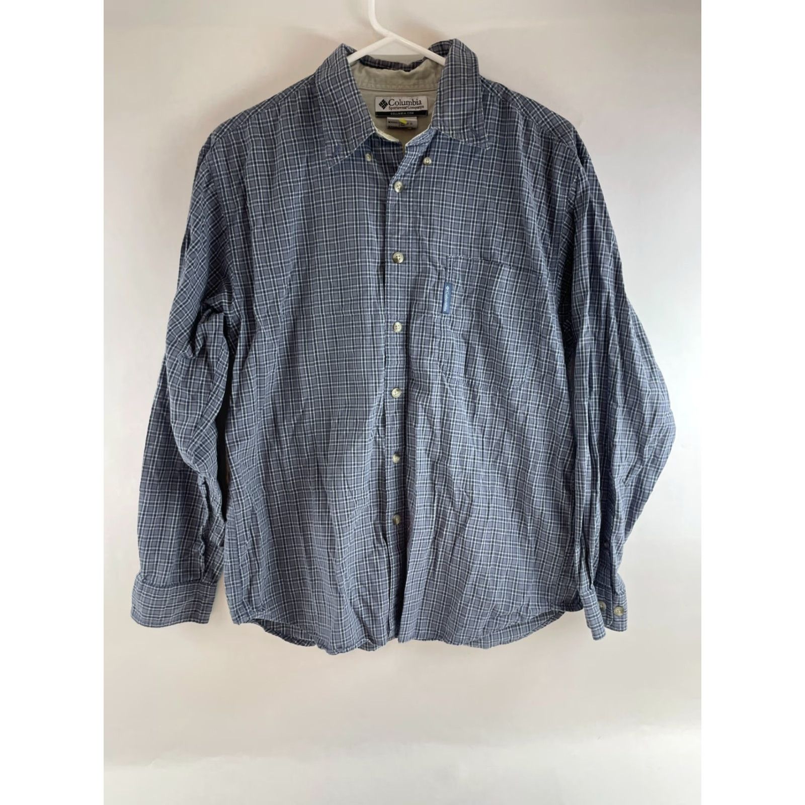 Vintage Columbia Shirt Men Blue White Plaid Button-Up Long Sleeve Size M Size US M / EU 48-50 / 2 - 2 Thumbnail