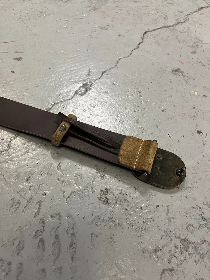 Vintage Cesare Paciotti Dagger Buckle Belt Beige Suede Belt Size ONE SIZE - 6 Thumbnail