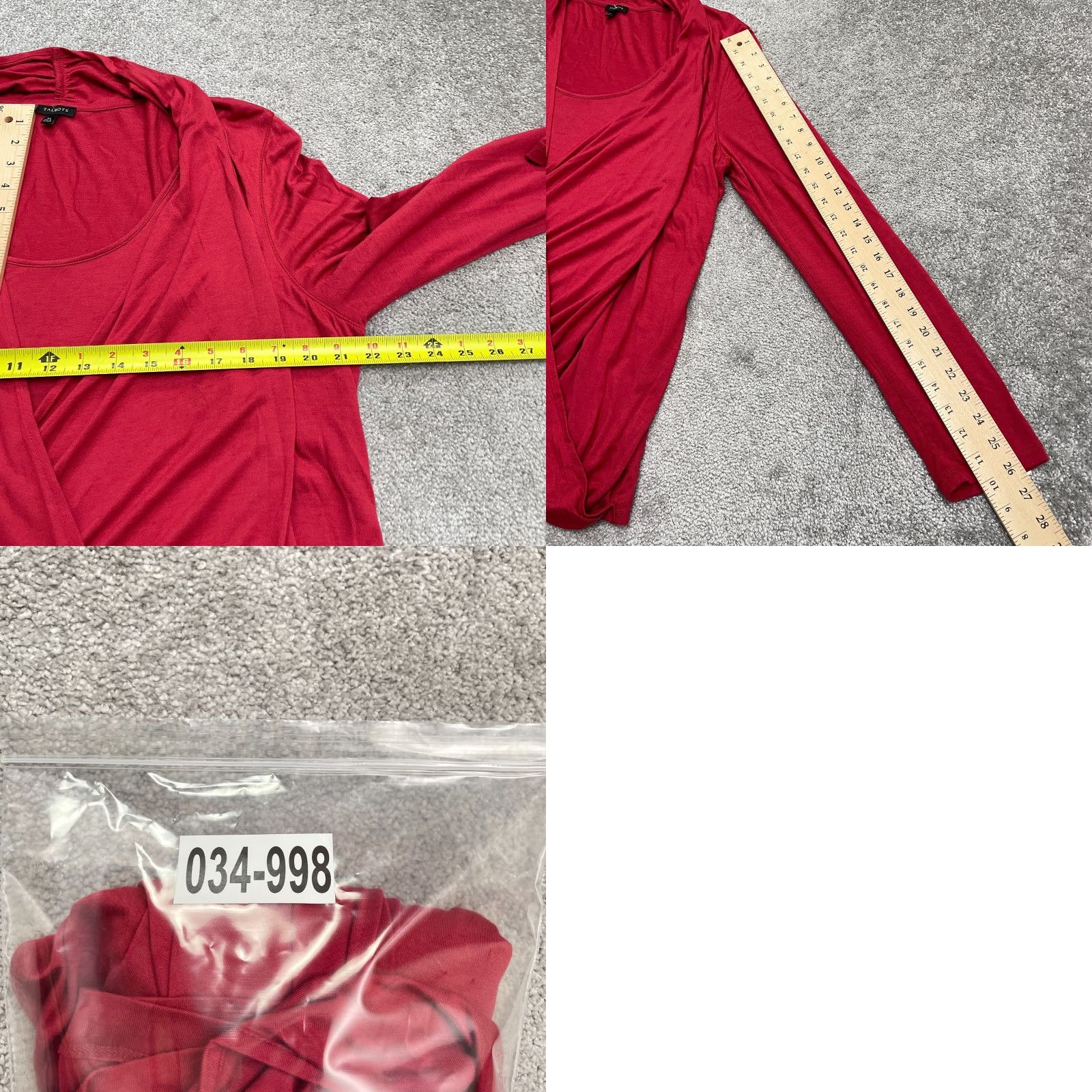 Talbots Talbots Red Long Sleeve Tunic Blouse Womens XL Rayon Blend Casual Size XL / US 12-14 / IT 48-50 - 8 Thumbnail