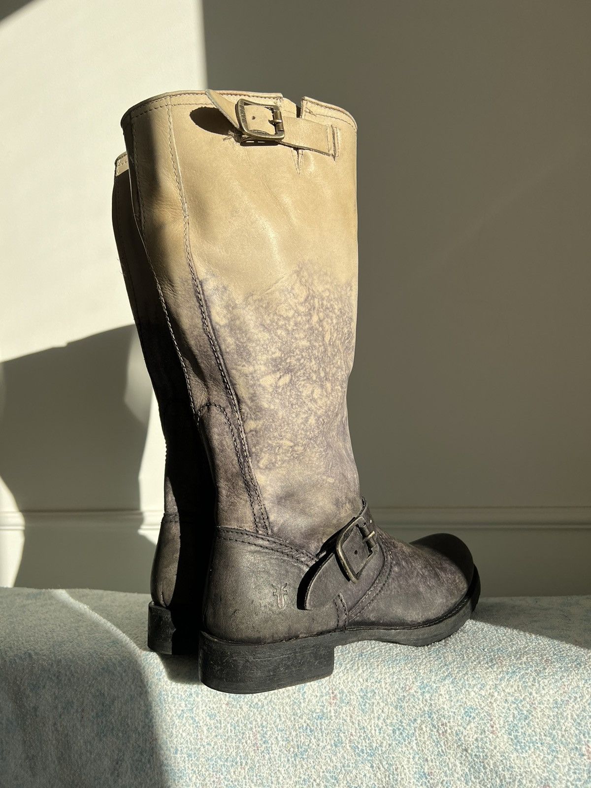 20471120 × Frye Frye Riding Avant Garde Straps Leather Boots Size US 7 / IT 37 - 8 Thumbnail