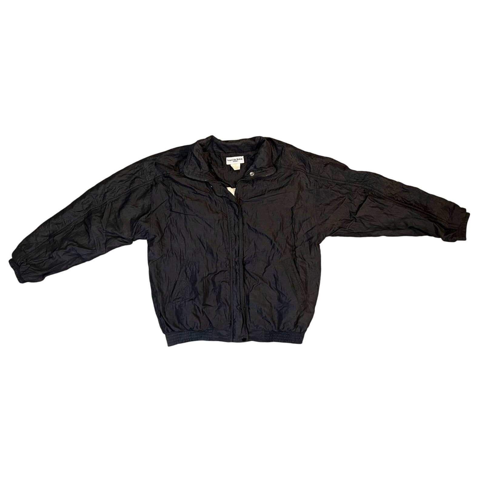 Vintage Vintage 80s Windbreaker Jacker By Nouveau Monde Sport Size L / US 10 / IT 46 - 2 Thumbnail
