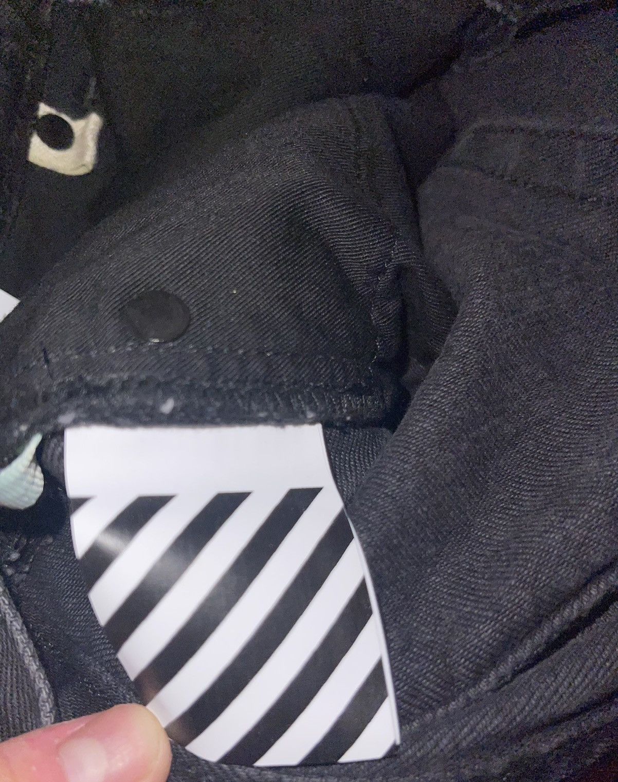 Off-White × Virgil Abloh Off White Gothic Washed Black Embroidered Jeans Size US 31 - 8 Thumbnail