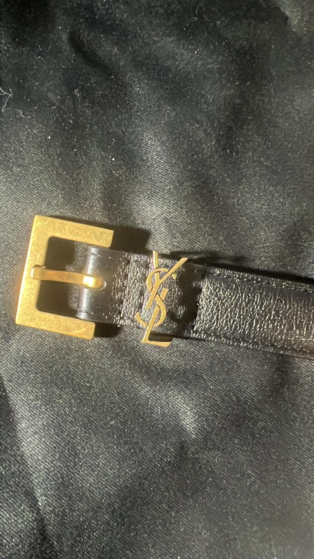 Yves Saint Laurent Saint Laurent YSL-monogram leather belt Size ONE SIZE - 5 Thumbnail