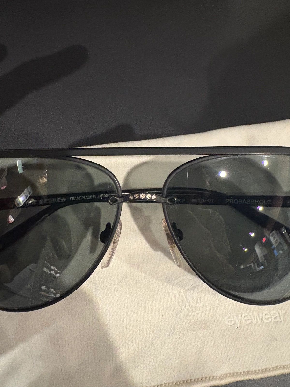 Chrome Hearts Chrome Hearts Black Aviator Sunglasses Size ONE SIZE - 5 Thumbnail