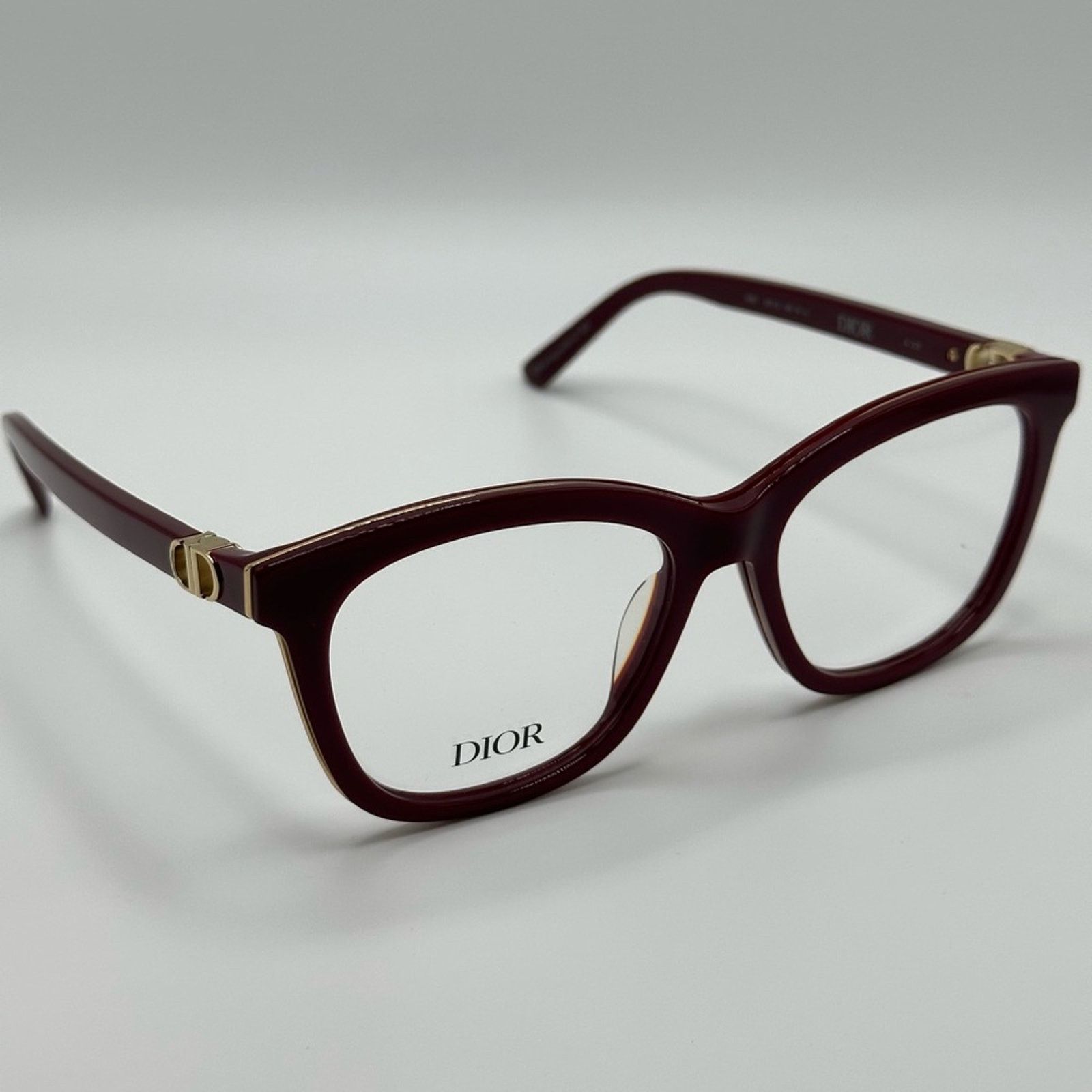 Dior NEW Dior Eyeglasses 30MontaigneminiO B2I 3500 Bordeaux Gold Size ONE SIZE - 8 Thumbnail
