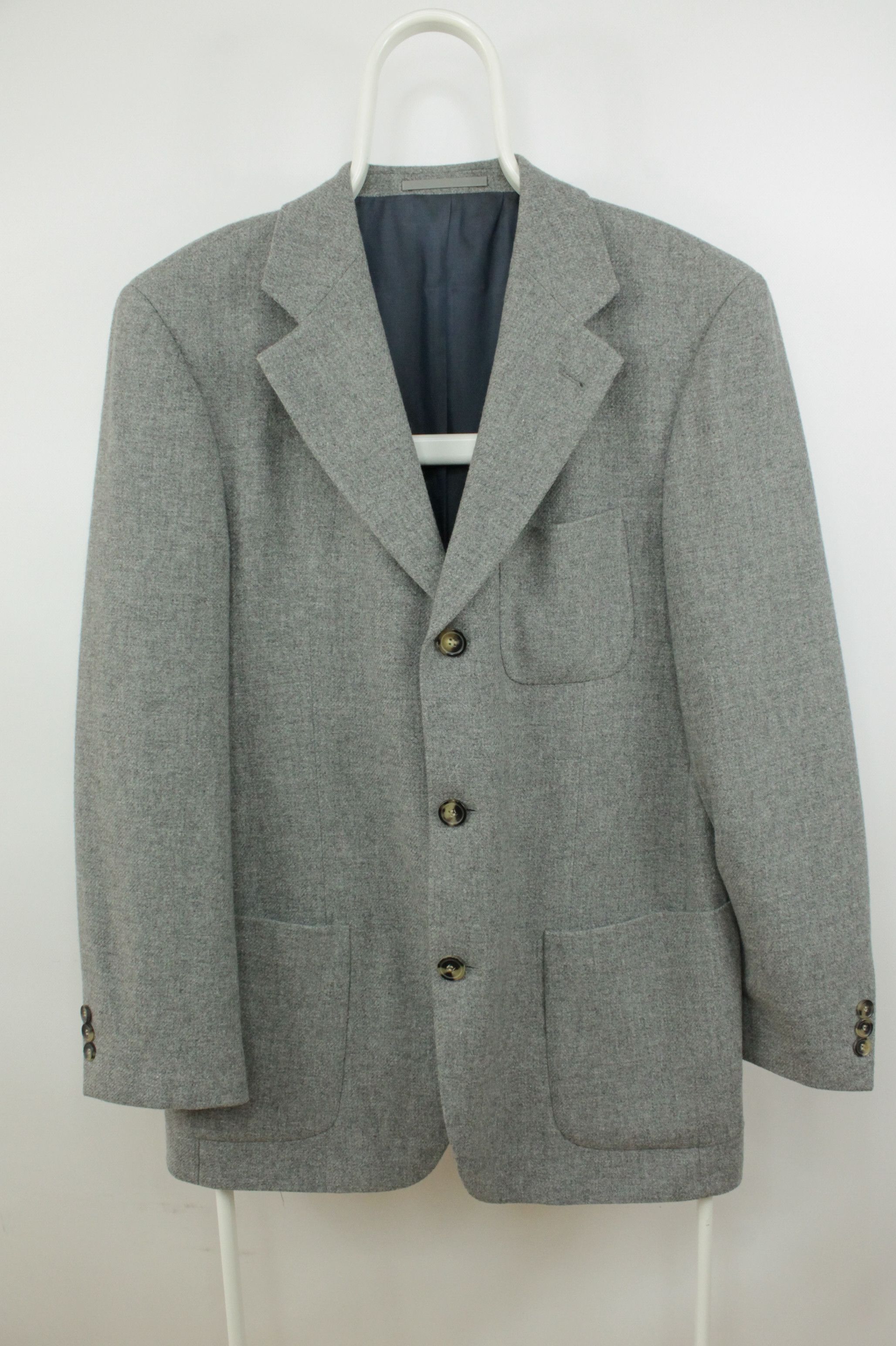 Hugo Boss Vintage Hugo Boss Gray Fleece Wool Sport Coat Blazer Jacket Size US M / EU 48-50 / 2 - 1 Thumbnail