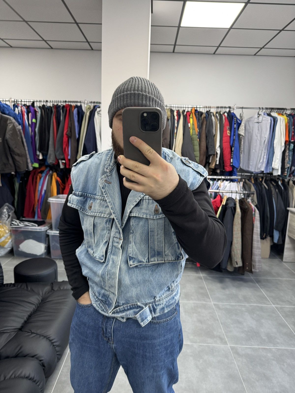 Benetton × Vintage Vintage Benetton Denim Vest Size 52 Size US L / EU 52-54 / 3 - 2 Thumbnail