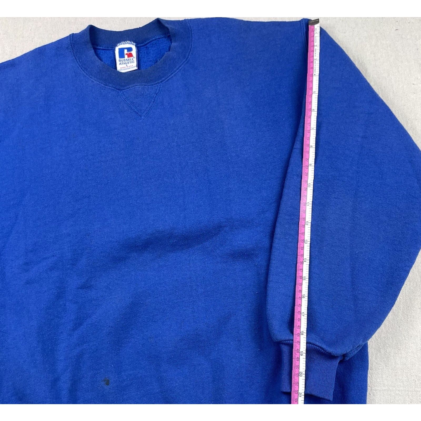 Russell Athletic VINTAGE Russell Athletic Crewneck Sweatshirt Men Large Blue 90s USA Pullover Sweatshirt Size US L / EU 52-54 / 3 - 6 Thumbnail