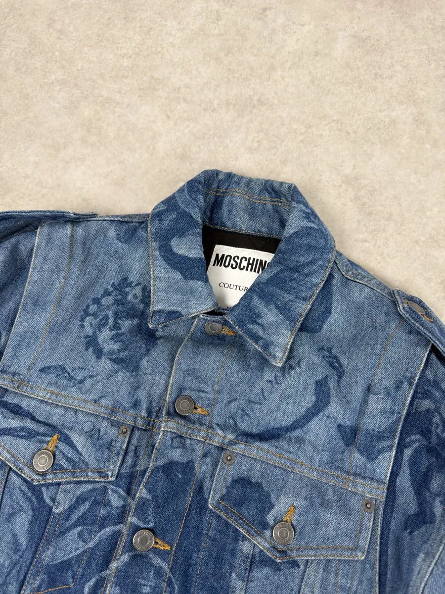 Moschino FW2017 Moschino Tattooed Horse Print Blue Denim Jacket Size US M / EU 48-50 / 2 - 14 Thumbnail