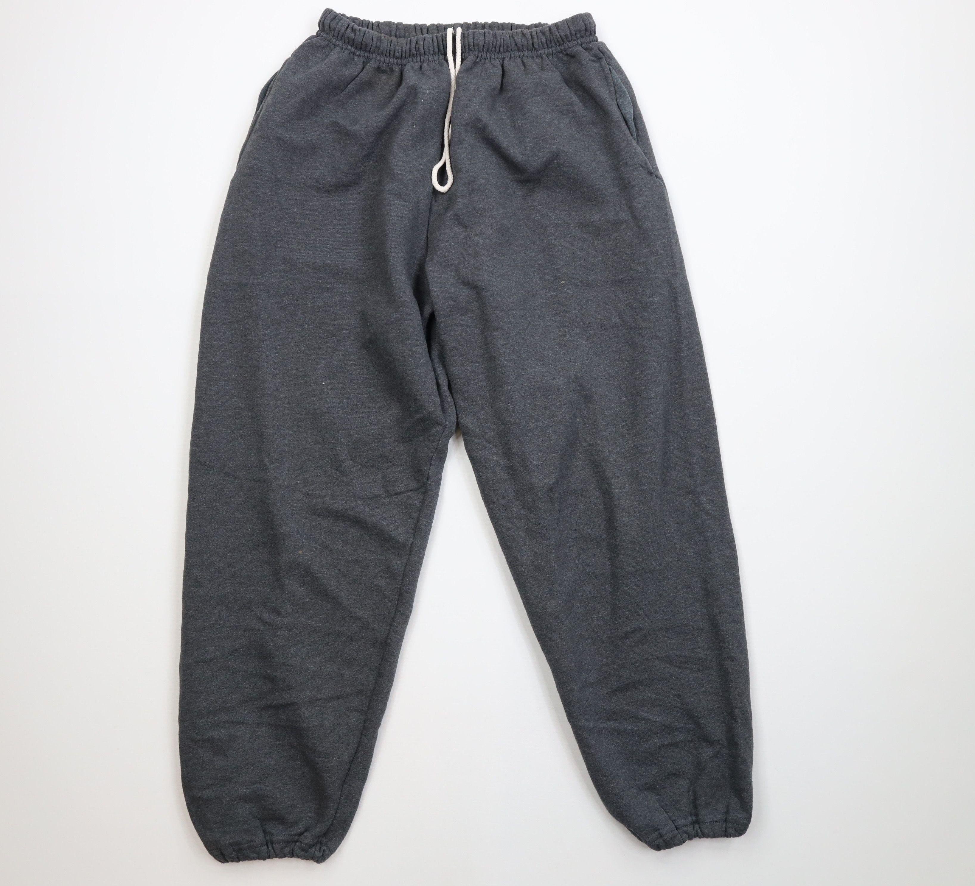 Vintage Vintage 90s Y2K Streetwear Blank Sweatpants Joggers Gray Size US 34 / EU 50 - 1 Thumbnail