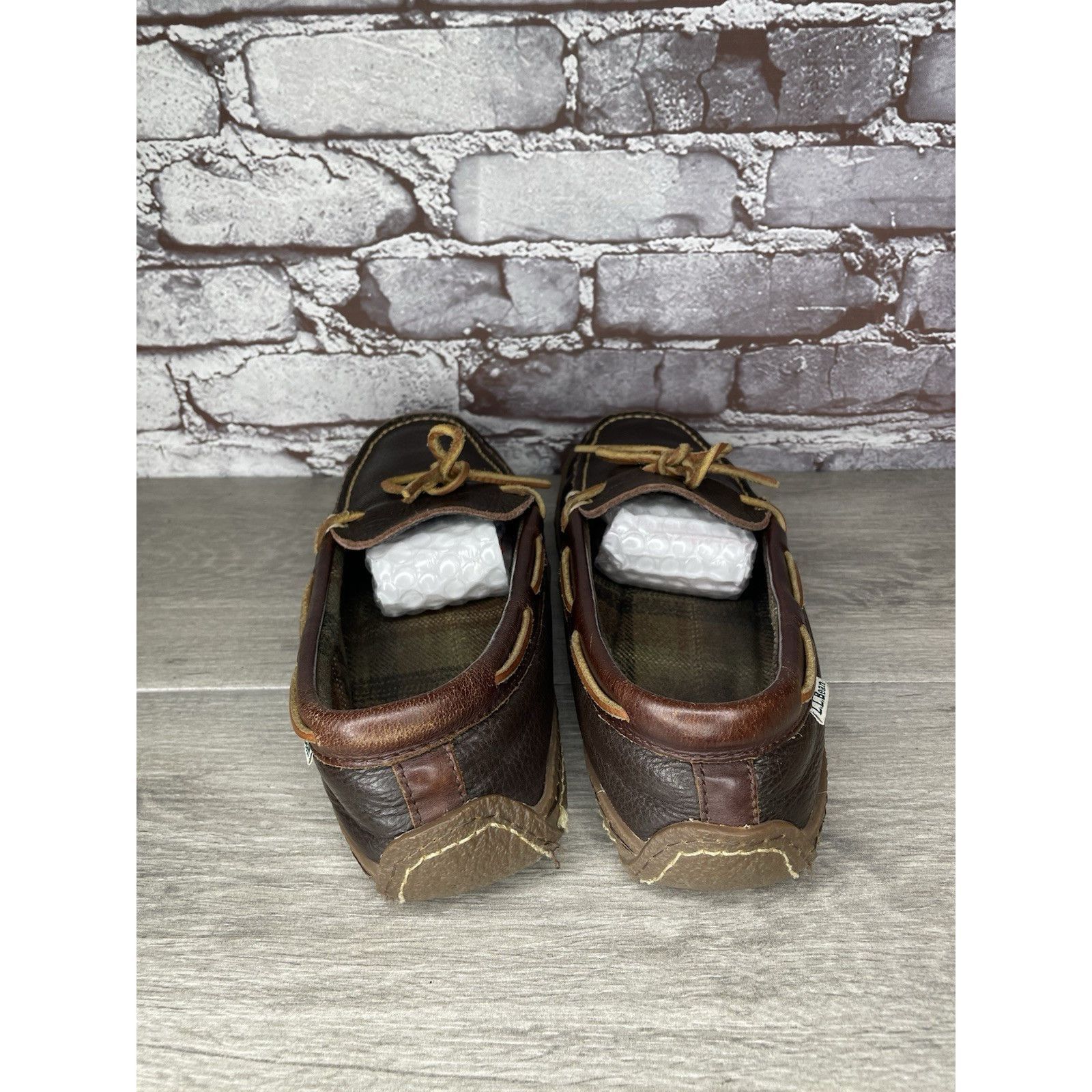 L.L. Bean L.L. Bean Pebble Brown Leather Moccasin Slip On Loafers Shoe Size US 10 / EU 43 - 5 Thumbnail