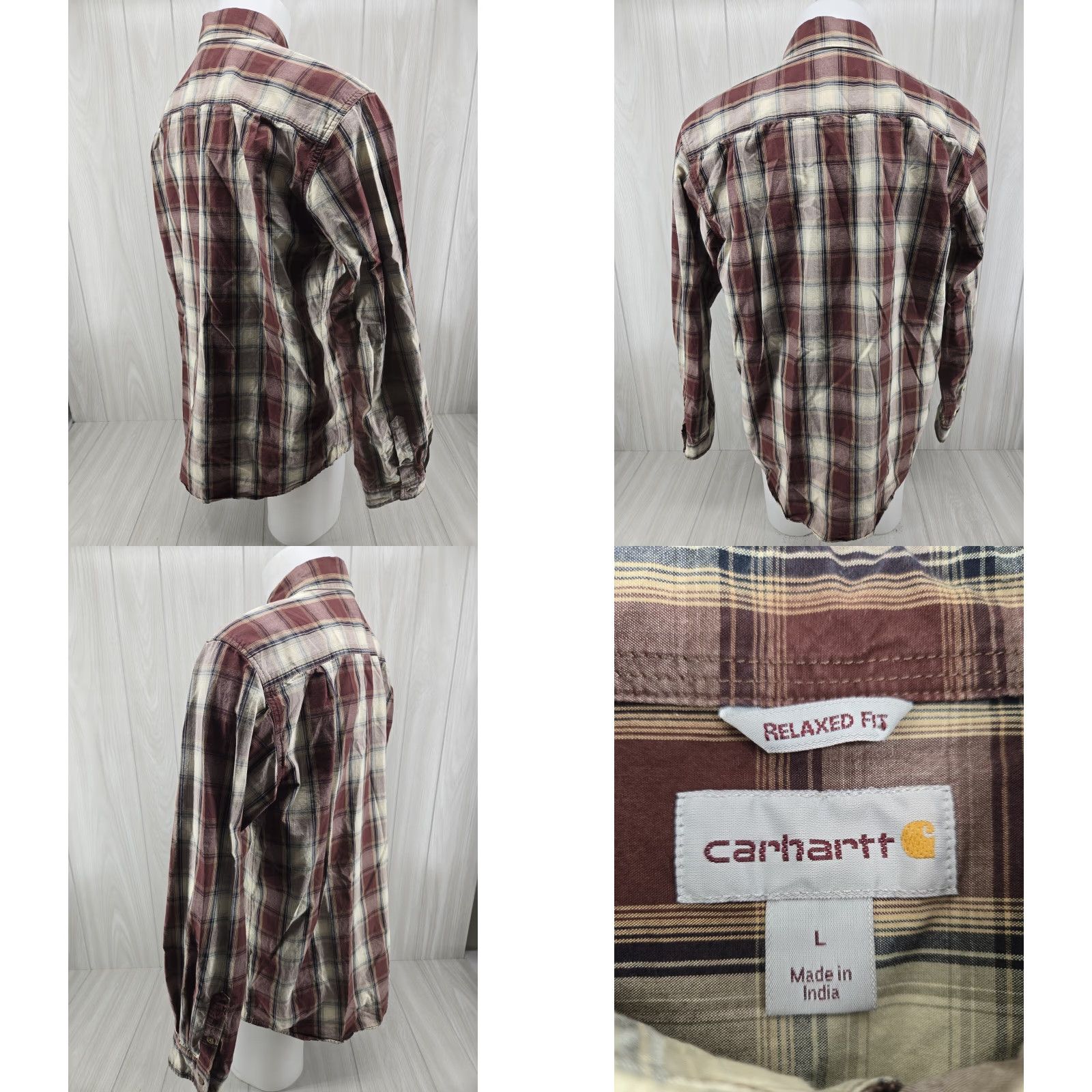 Carhartt Carhartt Button-Up Plaid Long Sleeve Shirt L Relaxed Fit Multicolor Men Size US L / EU 52-54 / 3 - 8 Thumbnail