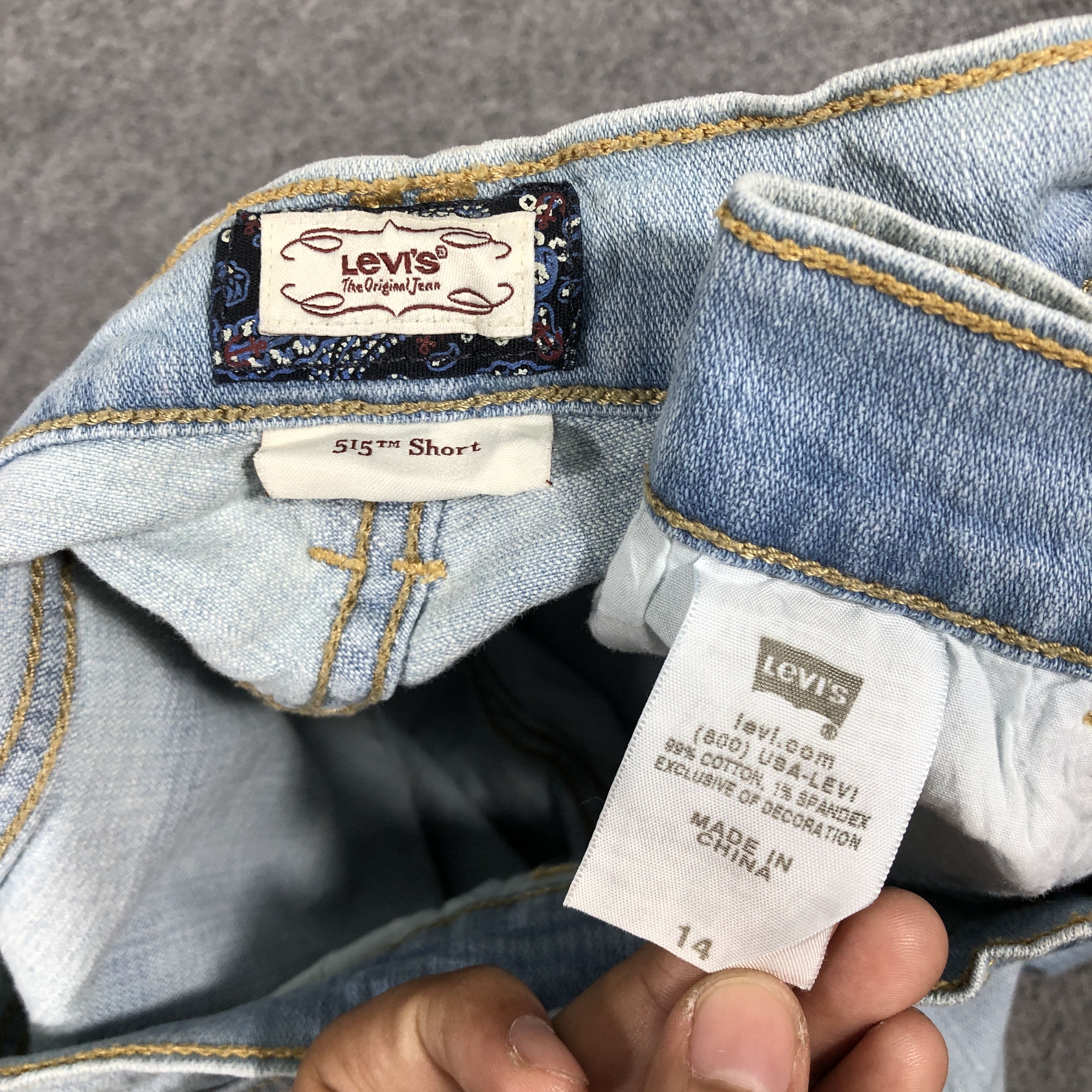 Levi's × Vintage Womens Vintage Levis 515 Jeans Short Pants L1077W Size 35" - 8 Thumbnail