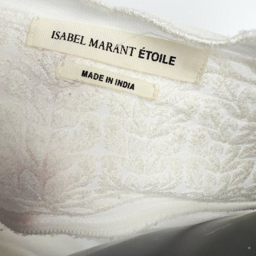 Isabel Marant ISABEL MARANT Etoile Sheer White Embroided Blouse Top sz M Size S / US 4 / IT 40 - 4 Thumbnail