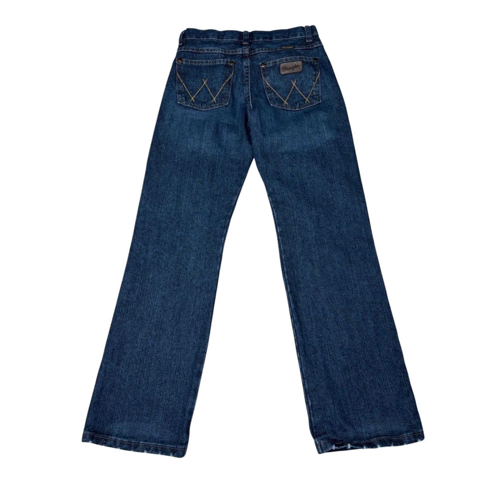 Wrangler VINTAGE Wrangler Jeans Relaxed Straight Womens Size 12 26x28 Blue Denim Concrete? Size 34" / US 12 / IT 48 - 7 Thumbnail