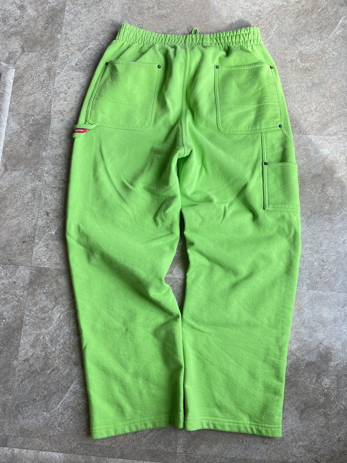 Supreme Supreme Carpenter Sweatpants Bright Green M Size US 34 / EU 50 - 3 Thumbnail