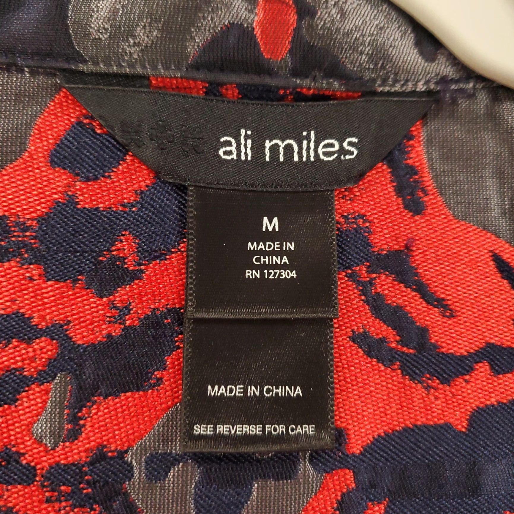 Vintage Ali Miles Jacket Womens M Red Black Artsy Geometric Polka Dot Button Up Jacket Size M / US 6-8 / IT 42-44 - 3 Thumbnail