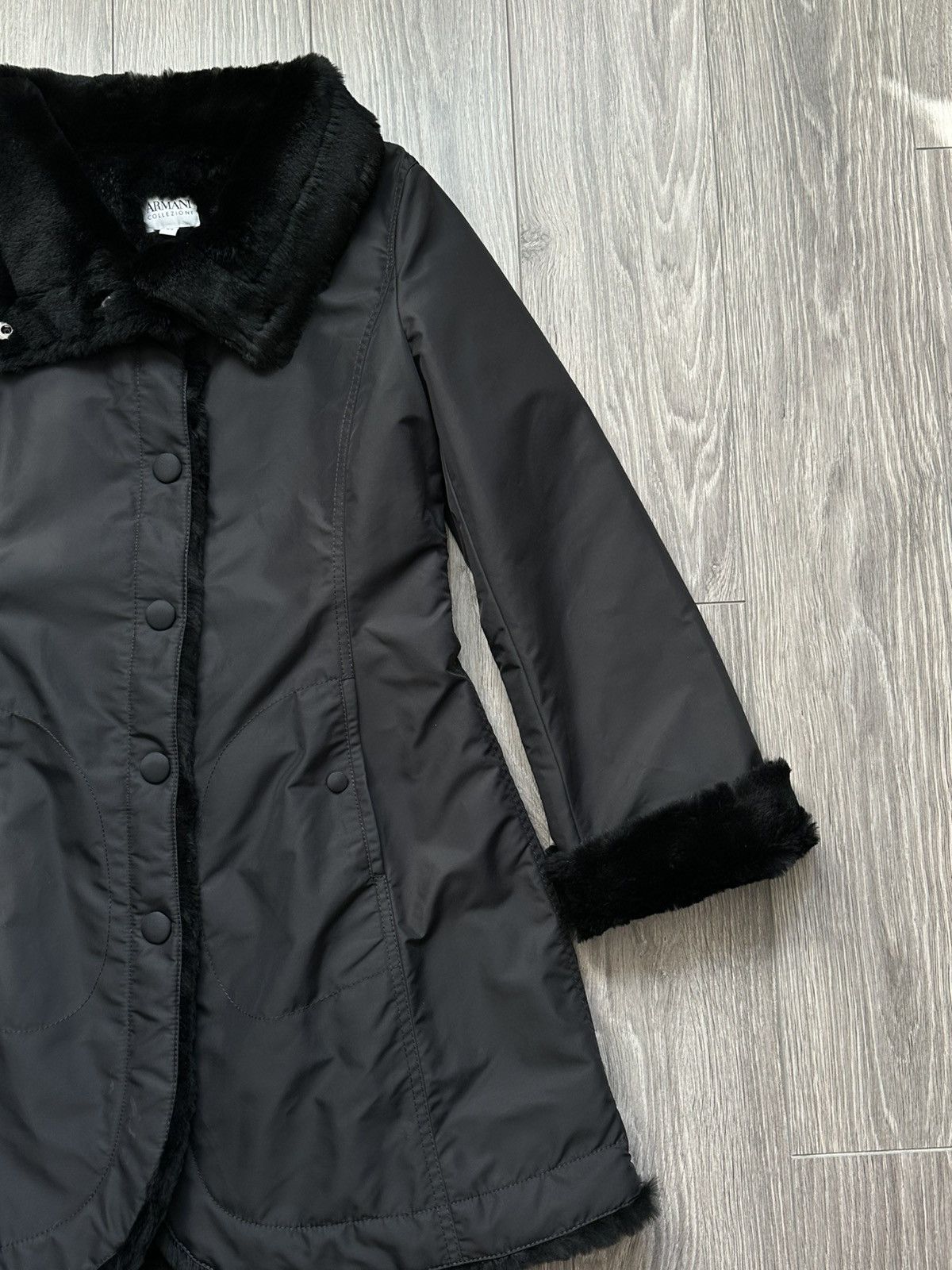 Armani Collezioni Armani Collezioni Rabbit fur-trimmed winter coat Size M / US 6-8 / IT 42-44 - 5 Thumbnail