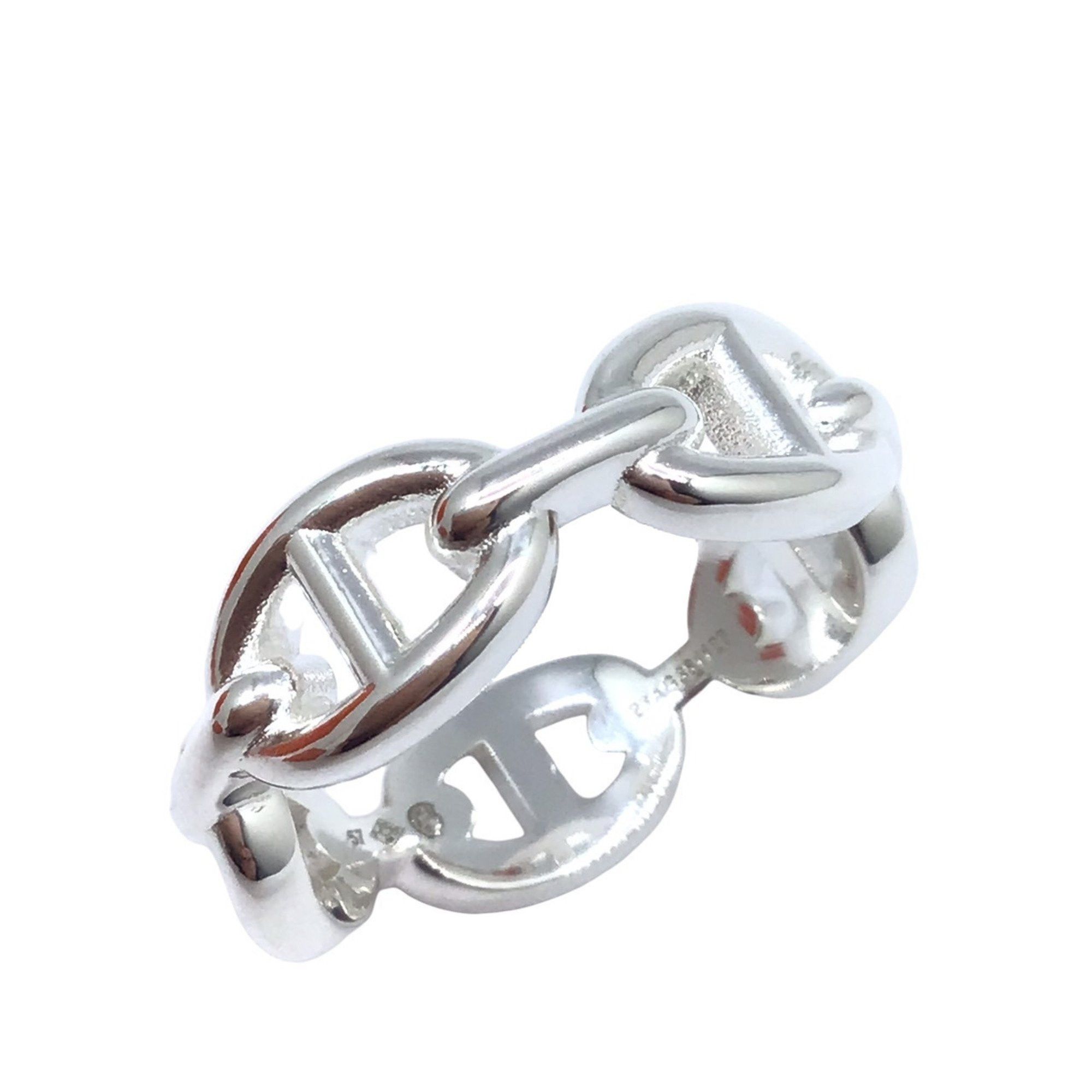 image of Hermes Ancienne Pm 57 Ring Silver Ag925 Sv925 Chaine D'acle Accessory Small Items Women Men Unisex