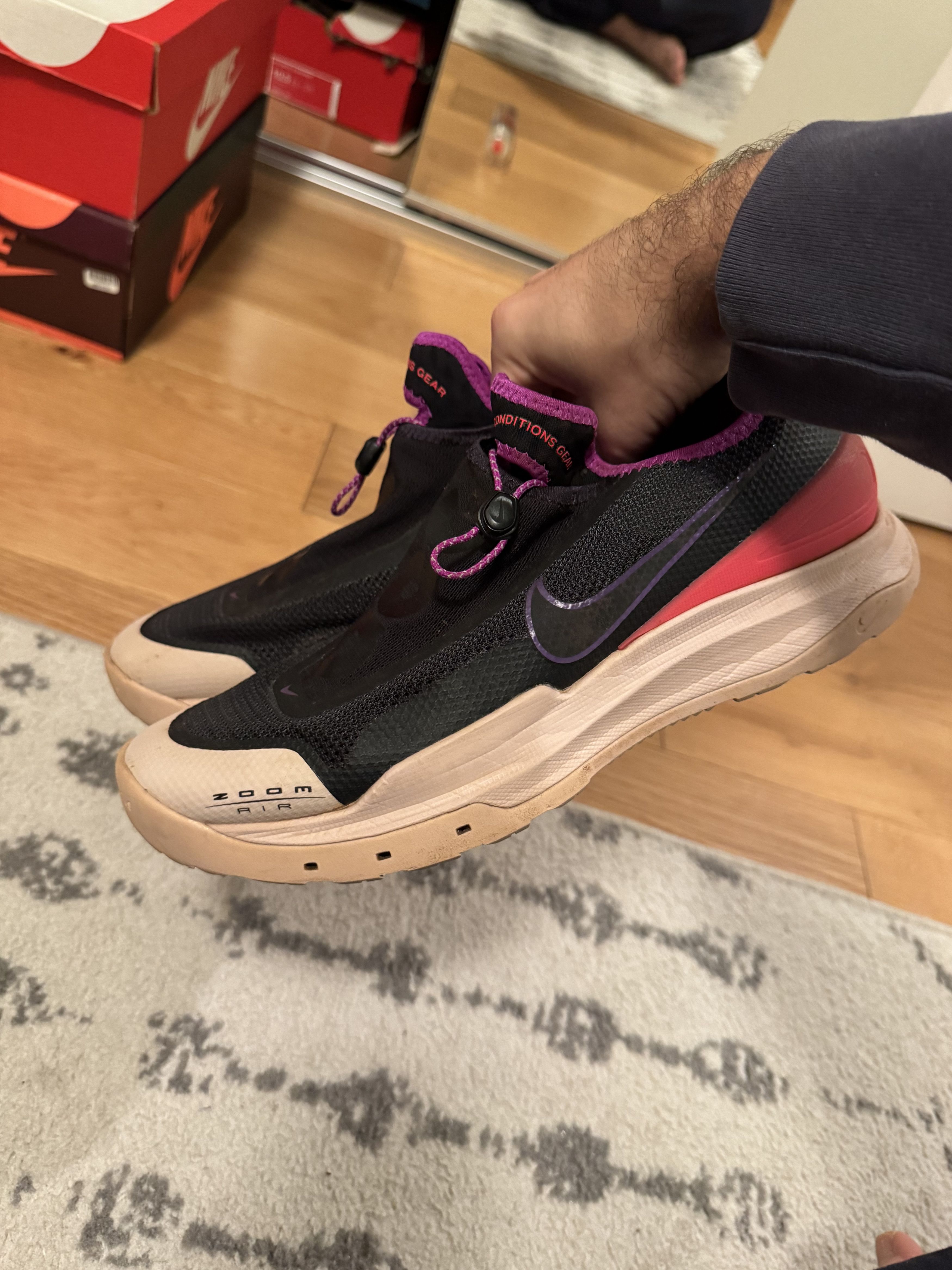 Nike ACG Nike ACG Zoom Air AO 'Black Laser Crimson' Hiking shoe Size US 10.5 / EU 43-44 - 1 Thumbnail