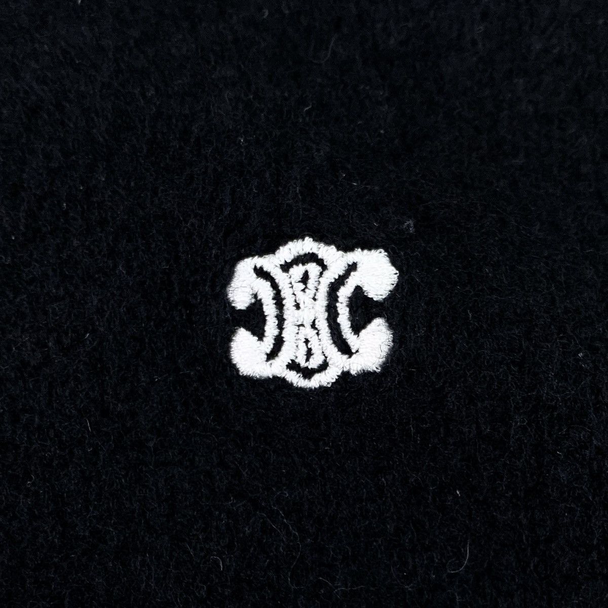 Celine Celine Black Triomphe Logo Wool Knit Sweater K26WX Size XS / US 0-2 / IT 36-38 - 5 Thumbnail