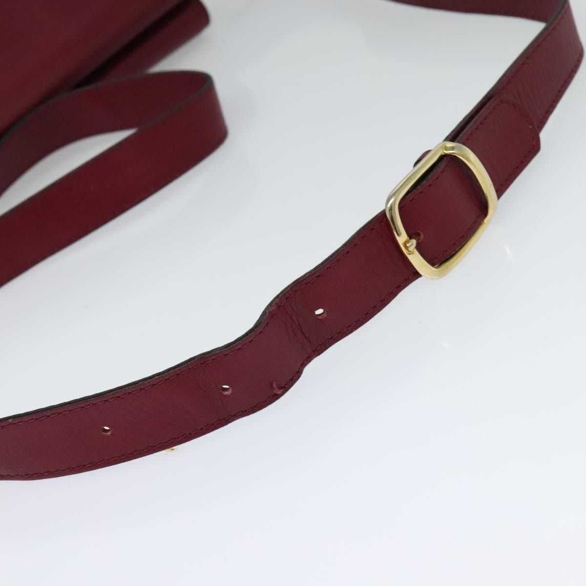 Celine CELINE Shoulder Bag Leather Wine Red Gold Size ONE SIZE - 7 Thumbnail