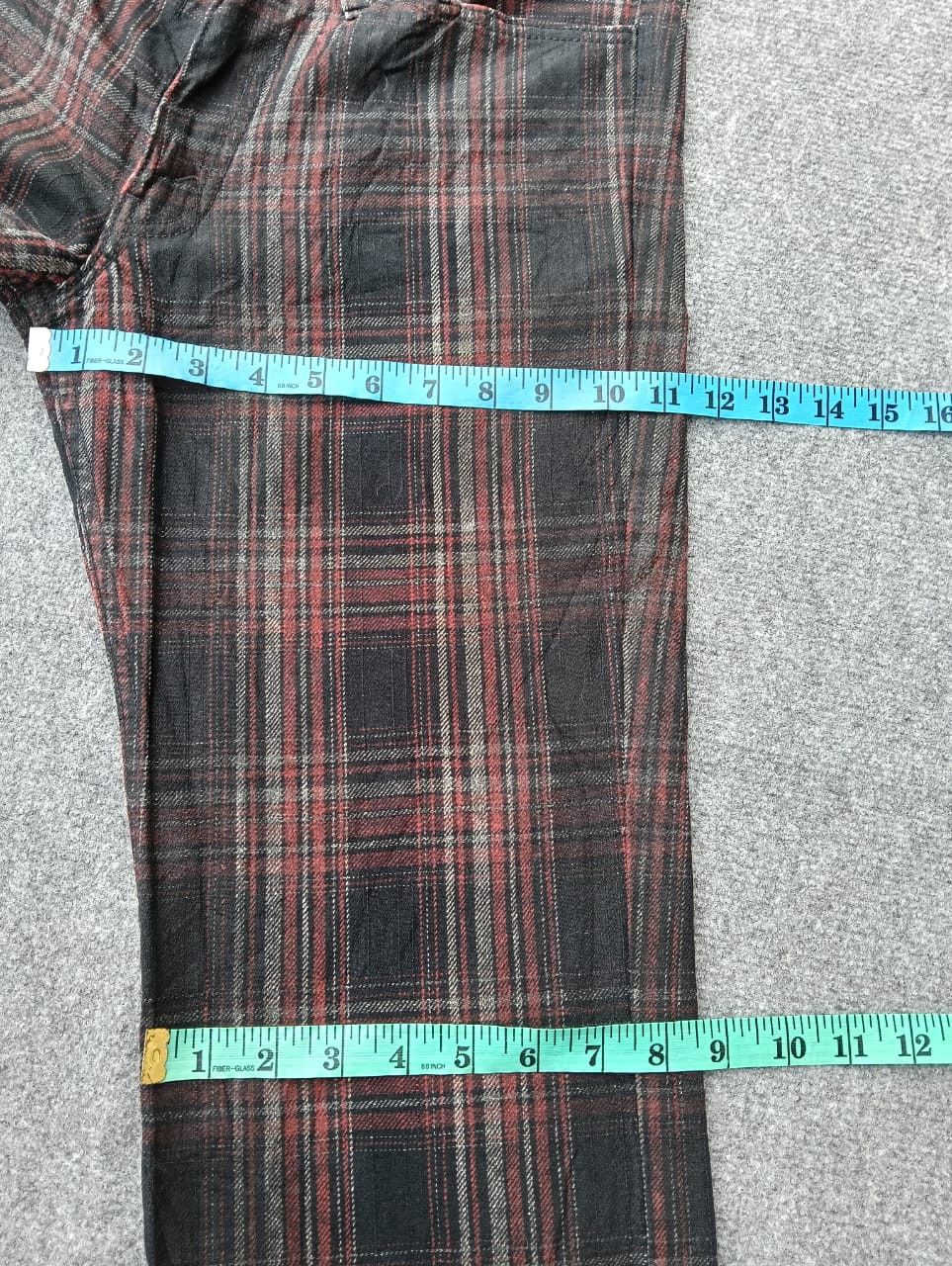 Levi's Vintage Clothing Rare Y2K Levi's 519 Dark Flannel Plaid Pants Made in Japan. Size US 31 - 4 Thumbnail