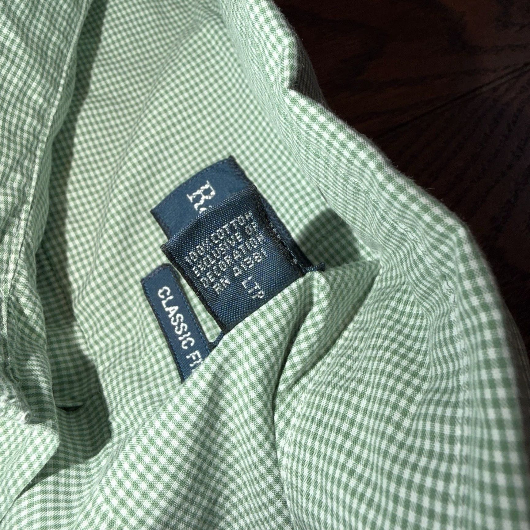 Ralph Lauren VINTAGE Ralph Lauren Shirt Mens 3XLT Green Classic Fit Button Up Short Sleeve New Size US XXL / EU 58 / 5 - 6 Thumbnail