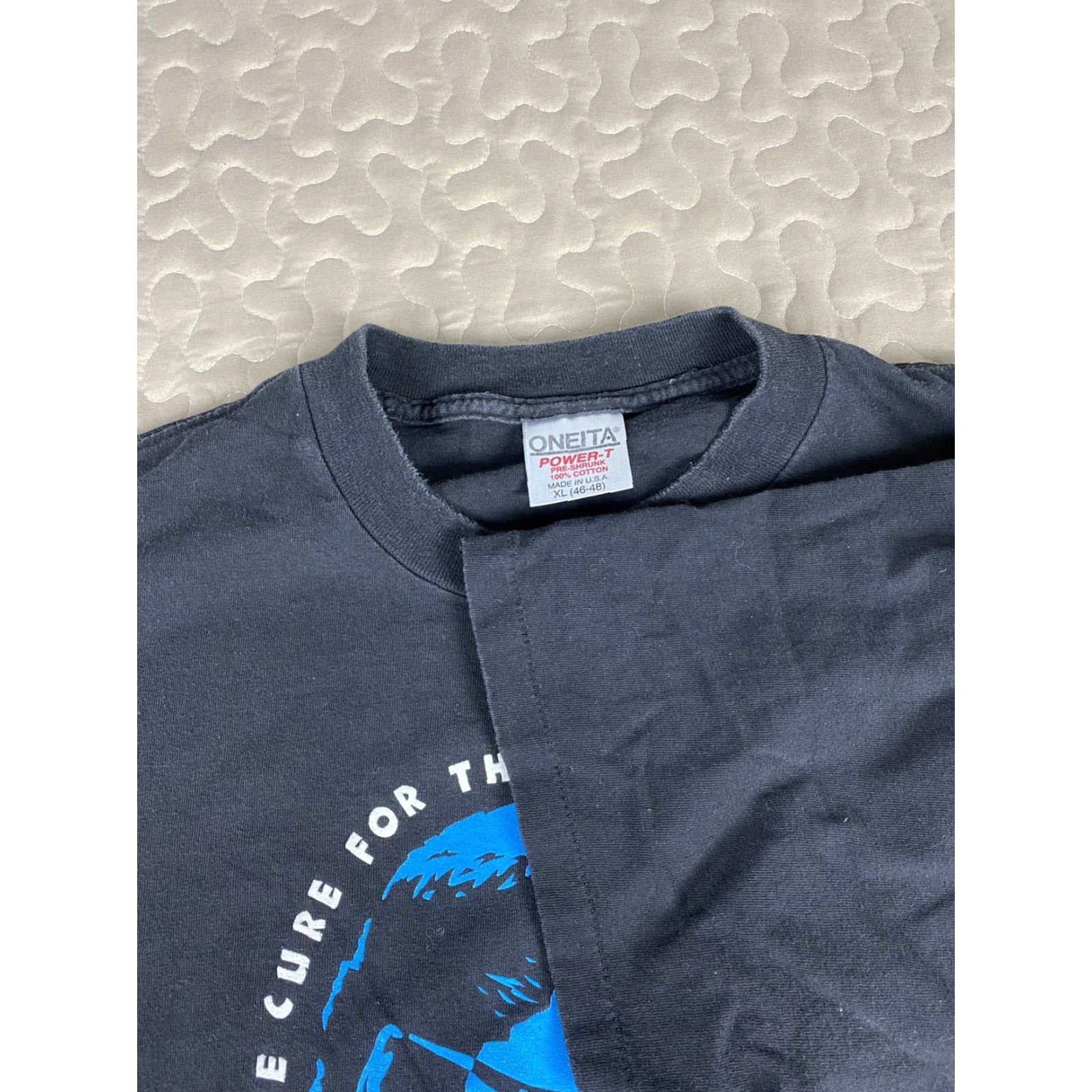 Vintage VINTAGE The Cure For The Blue President Bill Clinton saxaphone T Shirt XL 1992 Black Mens Size US XL / EU 56 / 4 - 5 Thumbnail