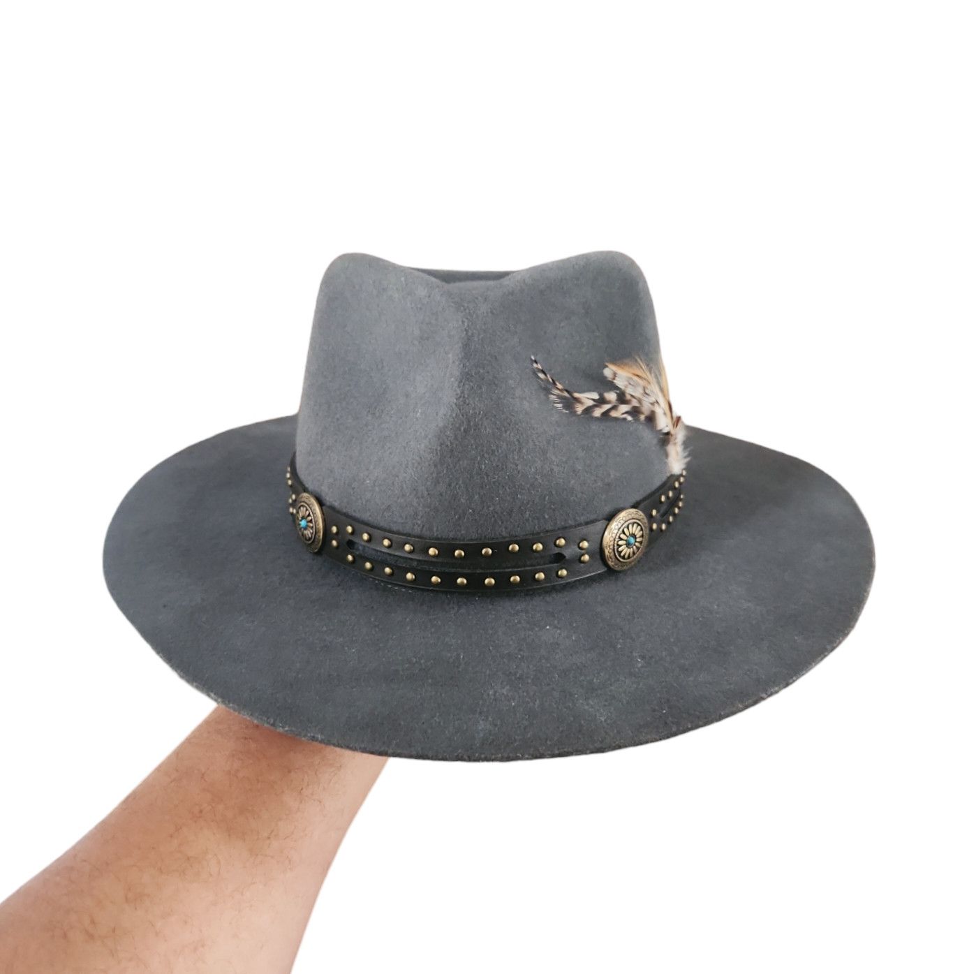 Other Peter Grimm Apache Hat Gray wide stiff brim style S/M Size ONE SIZE - 2 Thumbnail